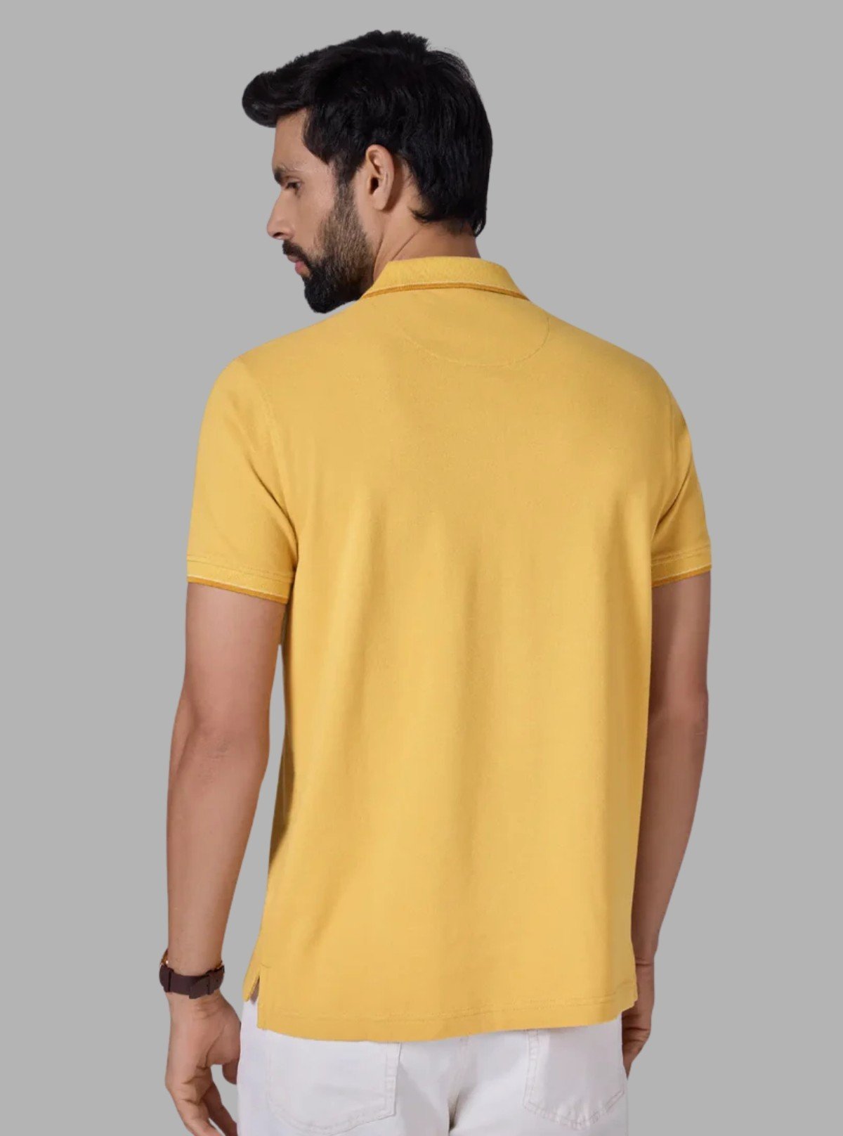 Men’s Yellow Polo T-Shirt with Collar & Cuff | 100% Cotton Piqué Knit | Boer & Fitch - Boer and Fitch