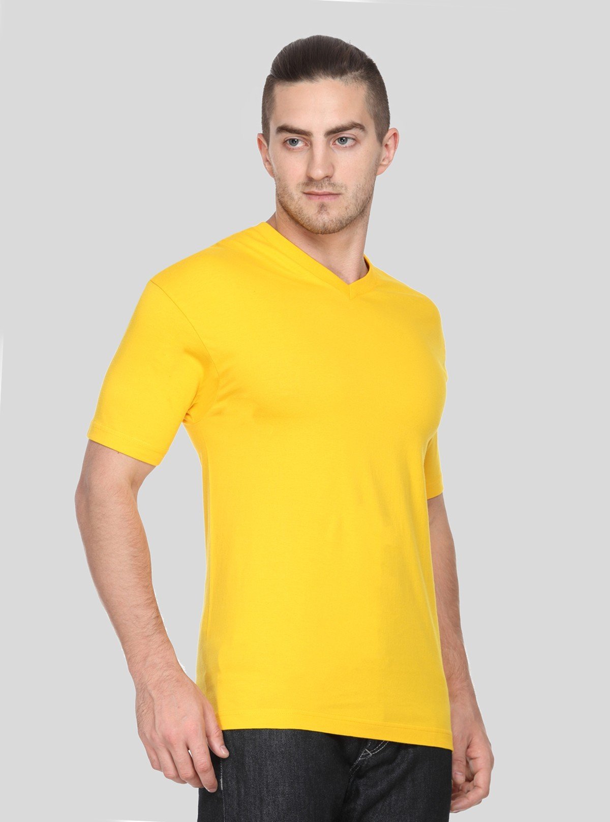 Men’s Yellow V - Neck T-Shirt – Bright & Comfortable | Boer & Fitch - Boer and Fitch