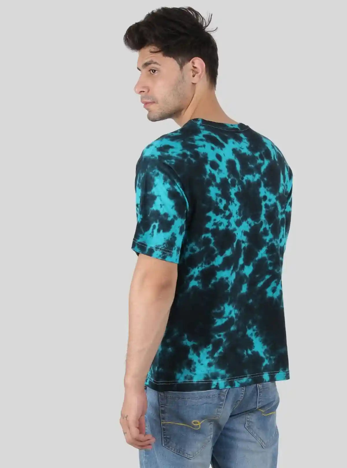 Men’s Turquoise Tie and Dye T-Shirt – Vibrant Casual Statement Tee | Buy Online at  Boer and Fitch