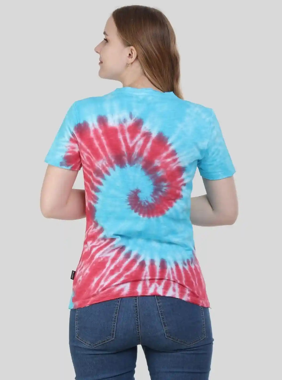 Women's Fuchsia Tie and Dye Cotton Jersey Short Sleeve T-Shirt by Boer and Fitch from Boer and Fitch | Buy Online at gep32c-qs.myshopify.com