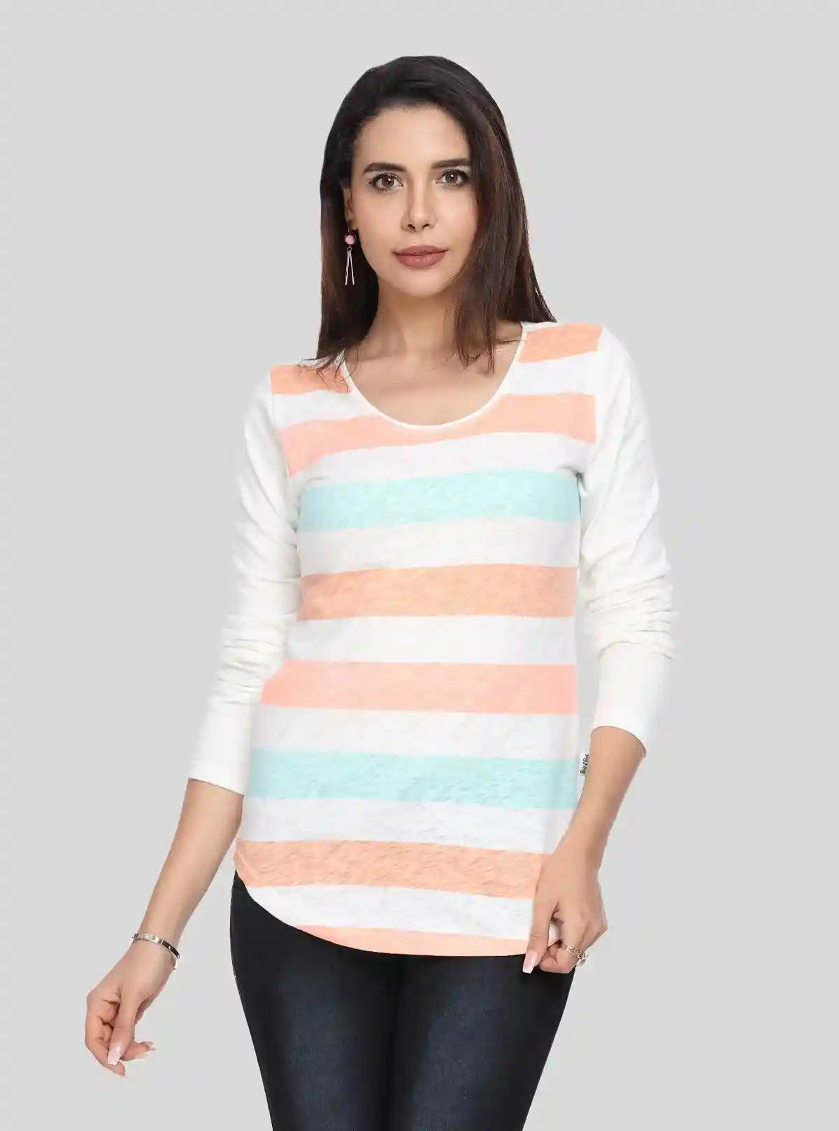 Women's Multi Striped Top – Vibrant Everyday Fashion by Boer & Fitch | Buy Online at  Boer and Fitch