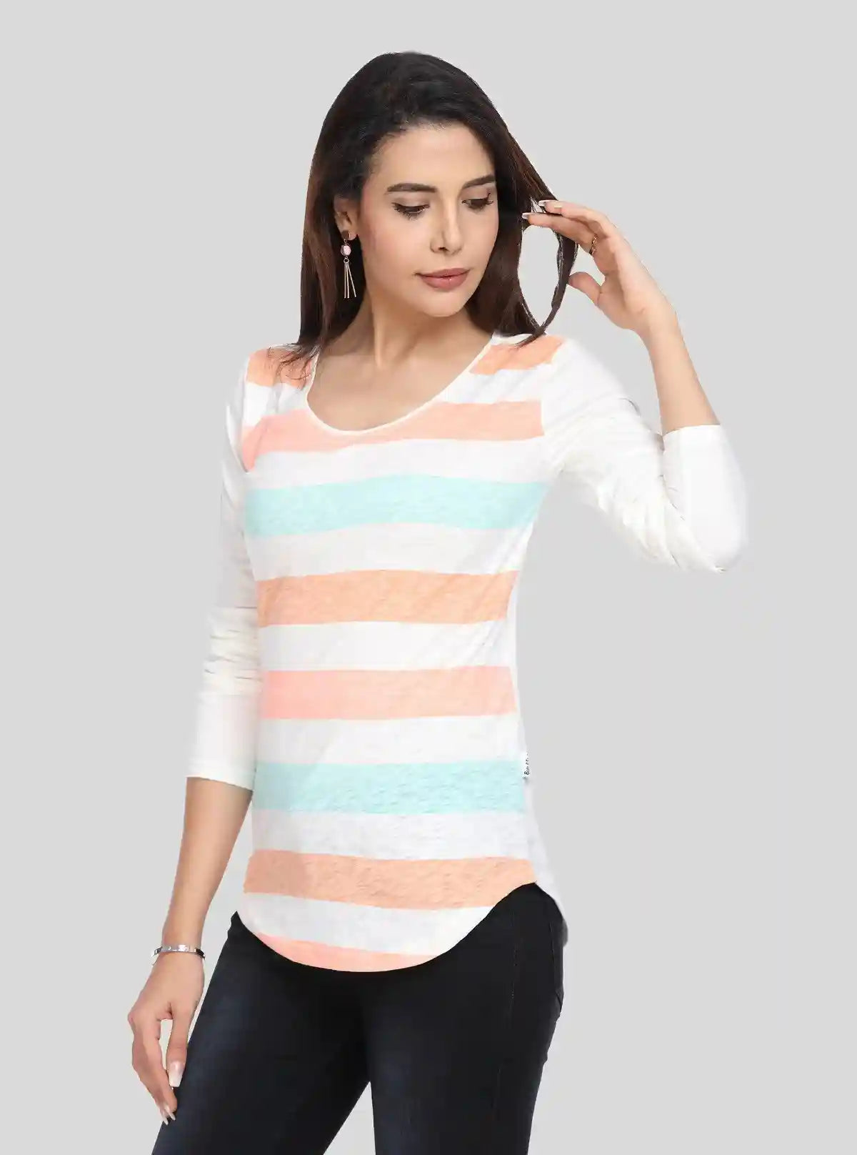 Women's Multi Striped Top – Vibrant Everyday Fashion by Boer & Fitch | Buy Online at  Boer and Fitch