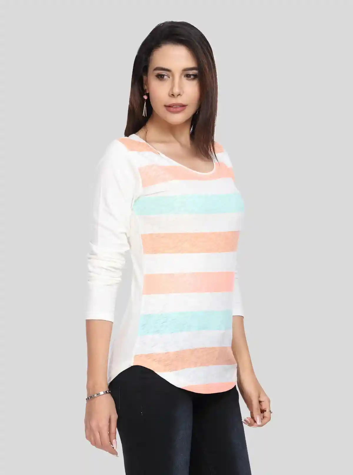 Women's Multi Striped Top – Vibrant Everyday Fashion by Boer & Fitch | Buy Online at  Boer and Fitch