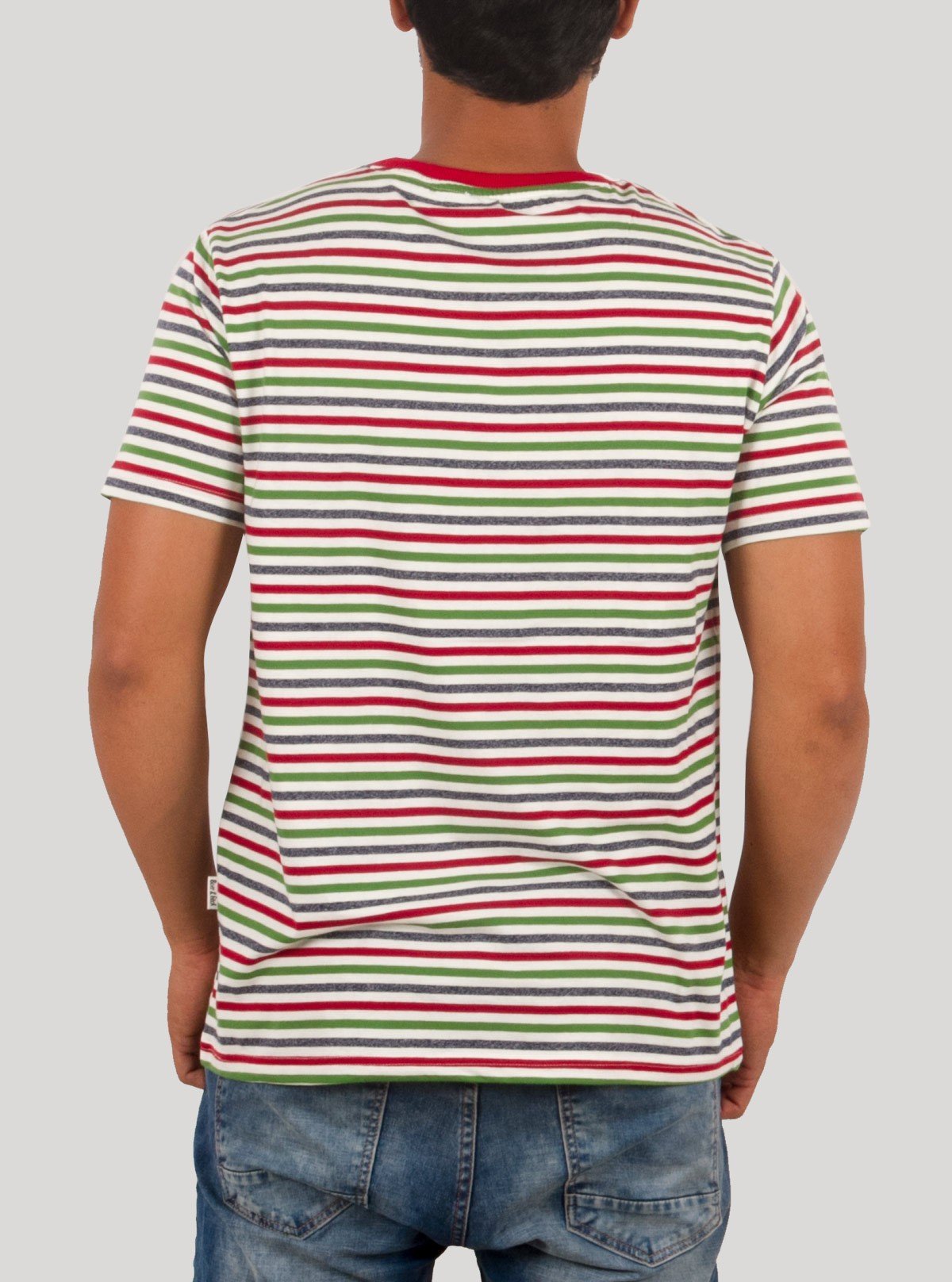 Multicolor Striped Round Neck T-Shirt for Men – Boer and Fitch - Boer and Fitch