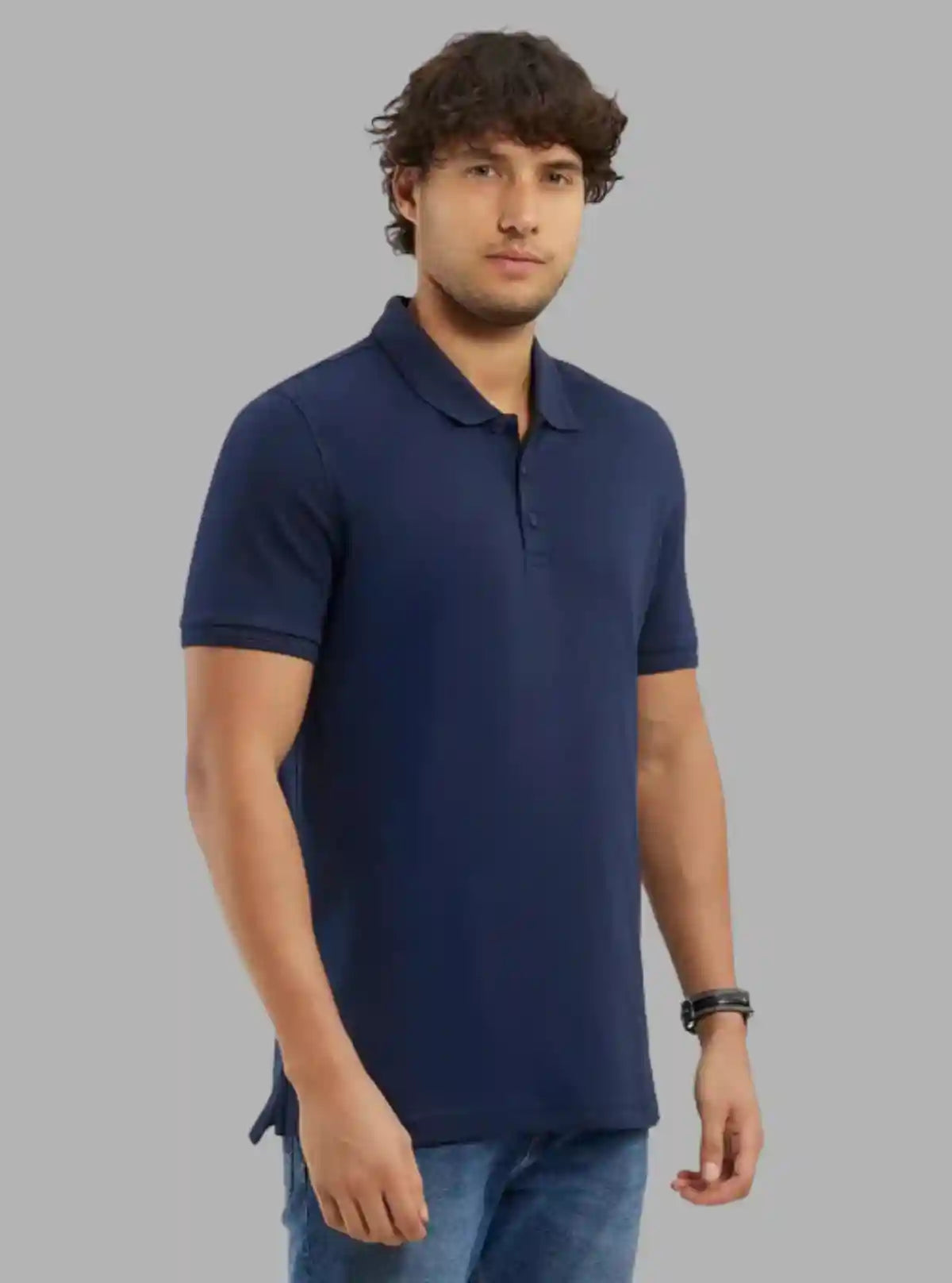 Men’s Navy Polo T-Shirt with Collar & Cuff | 100% Cotton Piqué Knit | Boer & Fitch | Buy Online at  Boer and Fitch