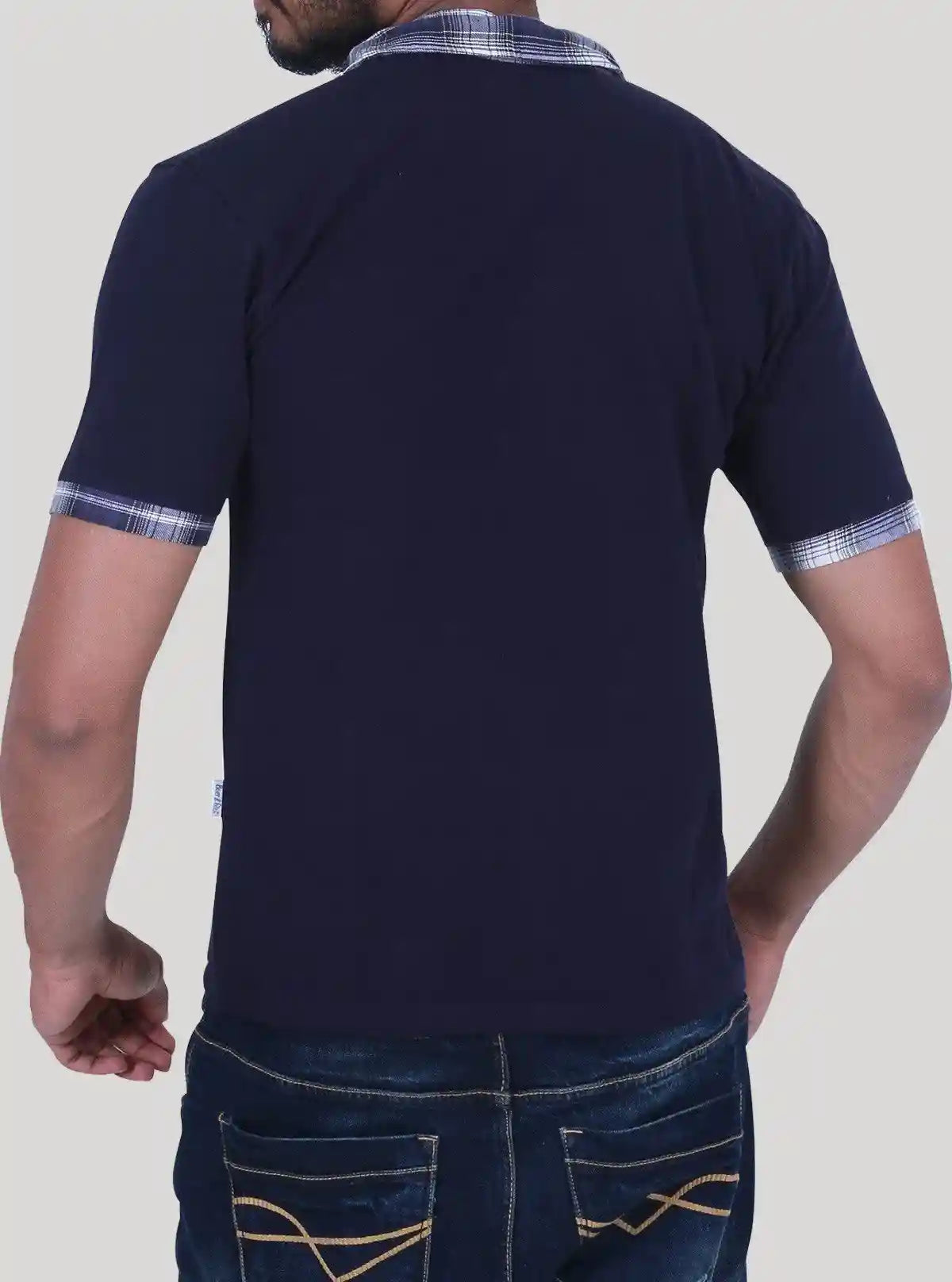 Navy Twill Collar Polo T-Shirt for Men – Classic Cotton Polo by Boer and Fitch | Buy Online at  Boer and Fitch