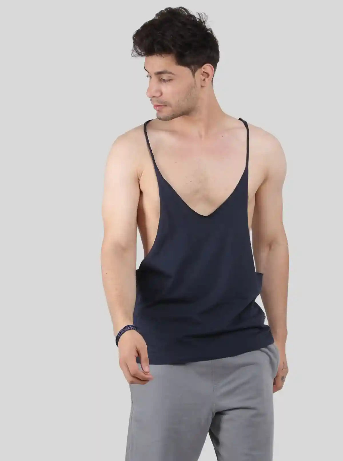Men’s Navy Racer Back Tank – Comfortable & Sporty | Boer & Fitch | Buy Online at  Boer and Fitch