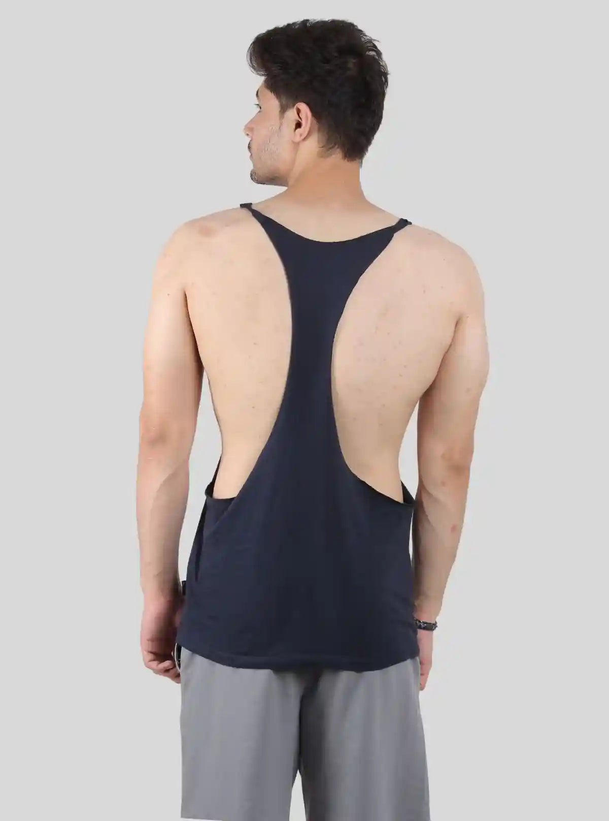 Men’s Navy Racer Back Tank – Comfortable & Sporty | Boer & Fitch | Buy Online at  Boer and Fitch