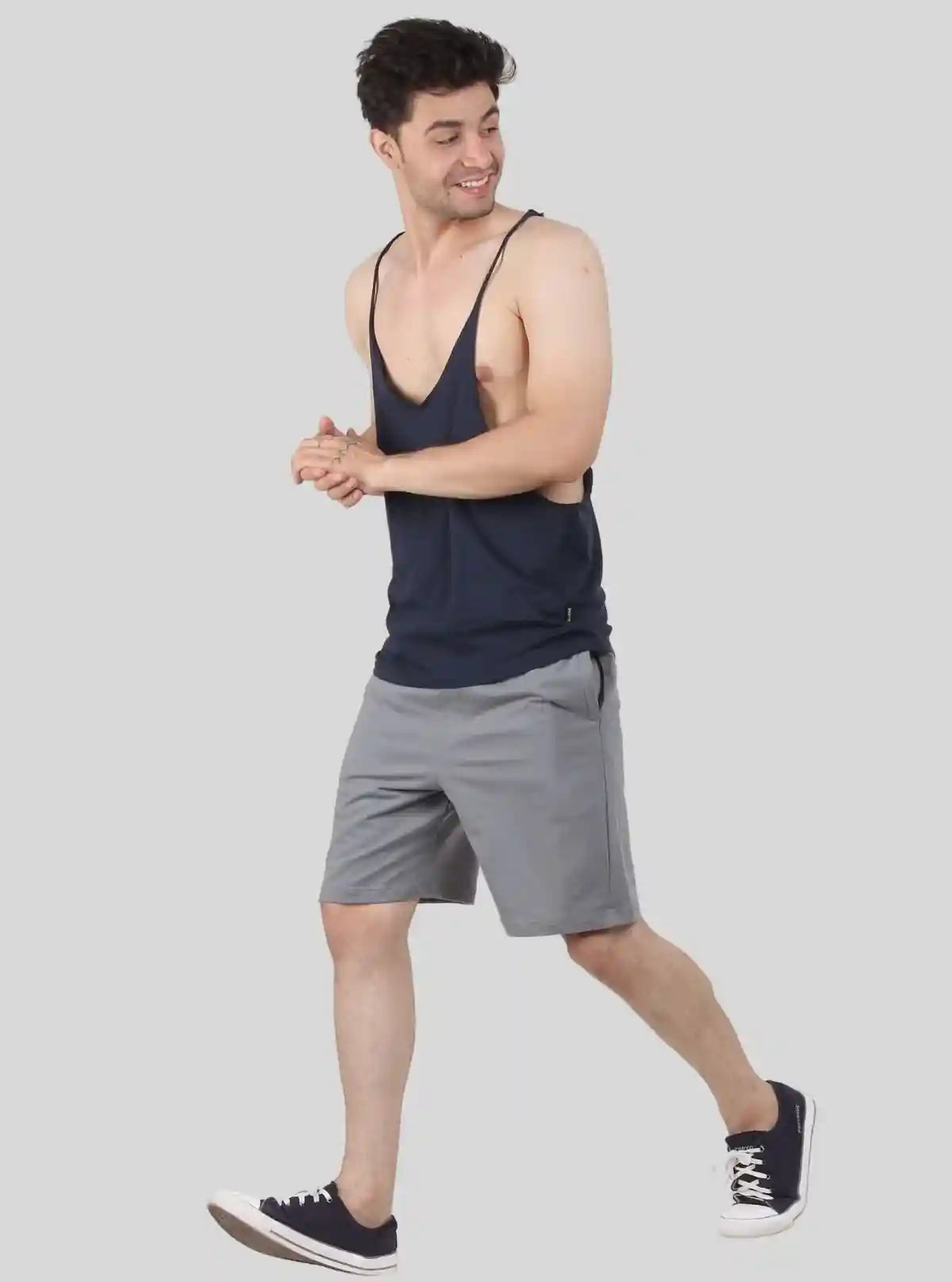 Men’s Navy Racer Back Tank – Comfortable & Sporty | Boer & Fitch | Buy Online at  Boer and Fitch