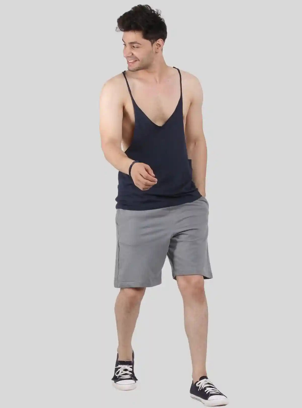 Men’s Navy Racer Back Tank – Comfortable & Sporty | Boer & Fitch | Buy Online at  Boer and Fitch