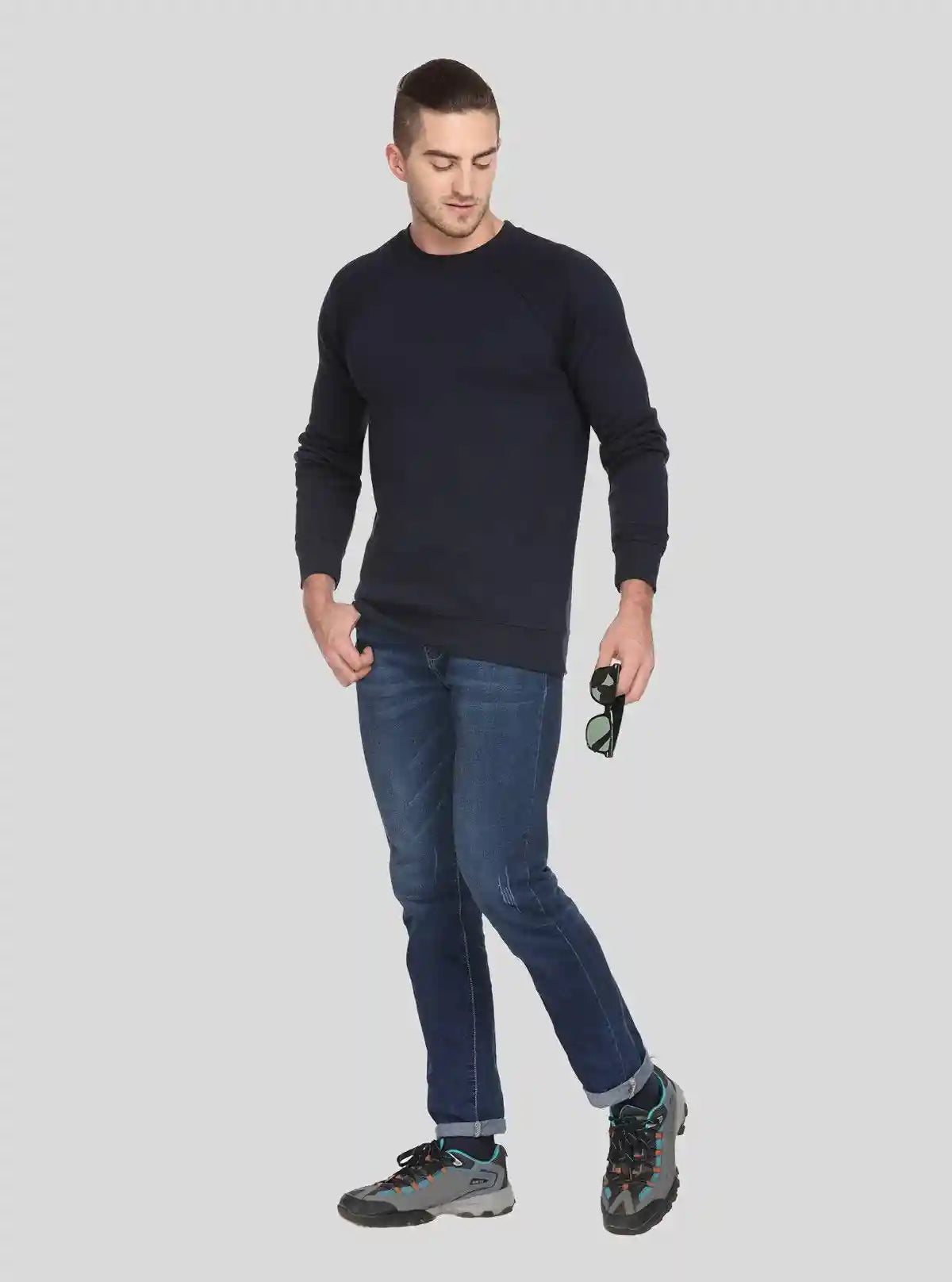 Men’s Navy Sweatshirt – Classic Comfort Meets Everyday Style | Buy Online at  Boer and Fitch