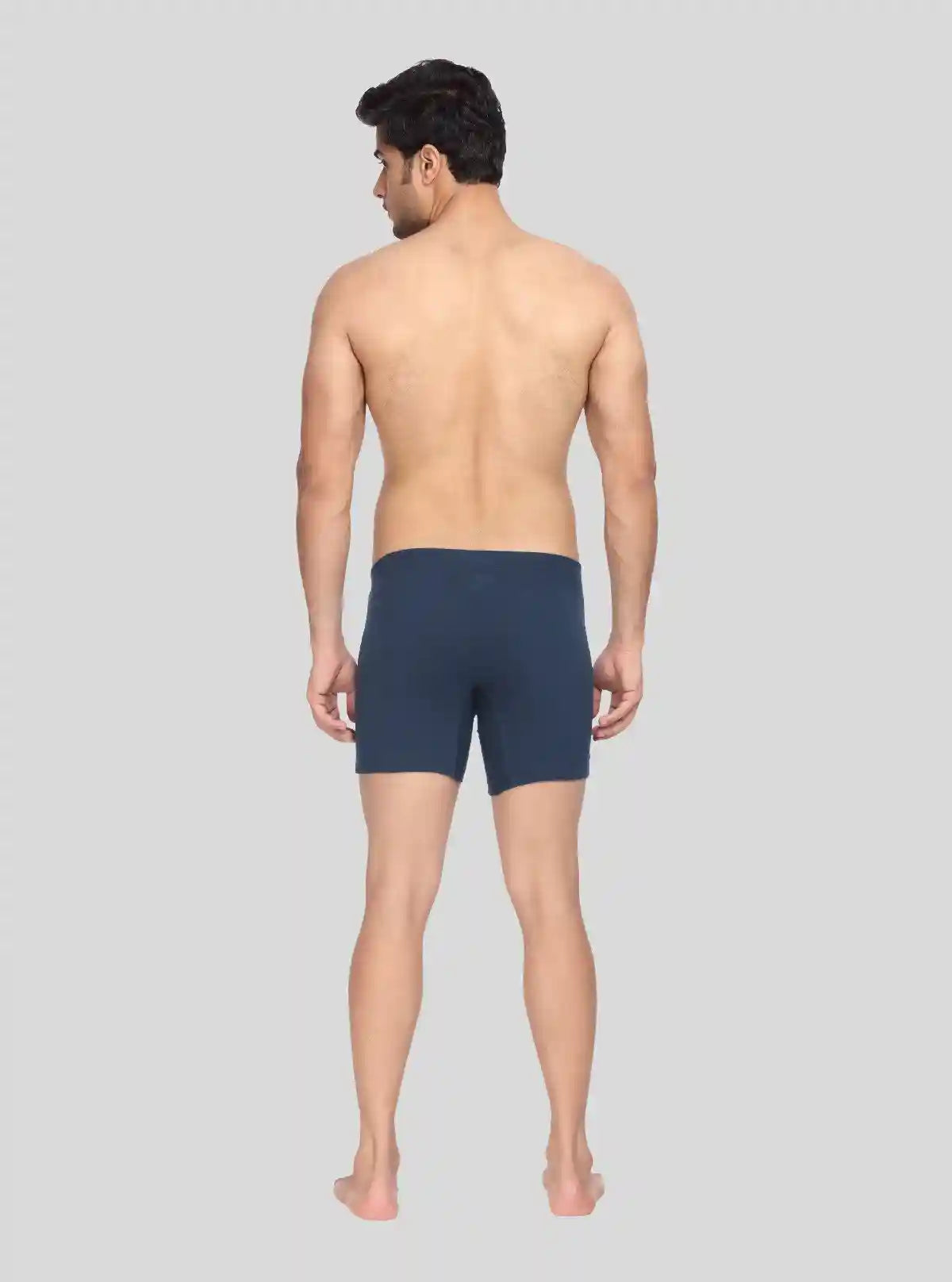 Men’s Solid Navy Blue Buttoned Trunks | Soft Stretch Innerwear | Buy Online at  Boer and Fitch