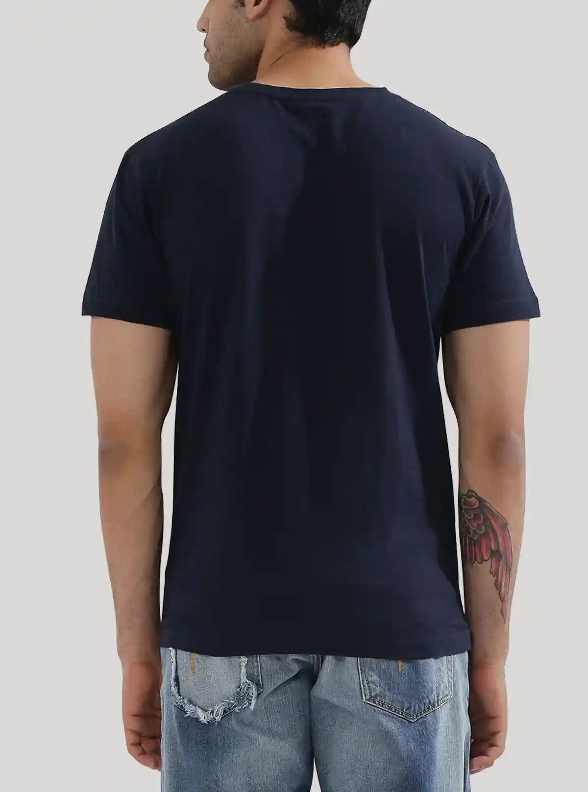 Navy Crew Neck T-Shirt for Men – Boer and Fitch | Buy Online at  Boer and Fitch