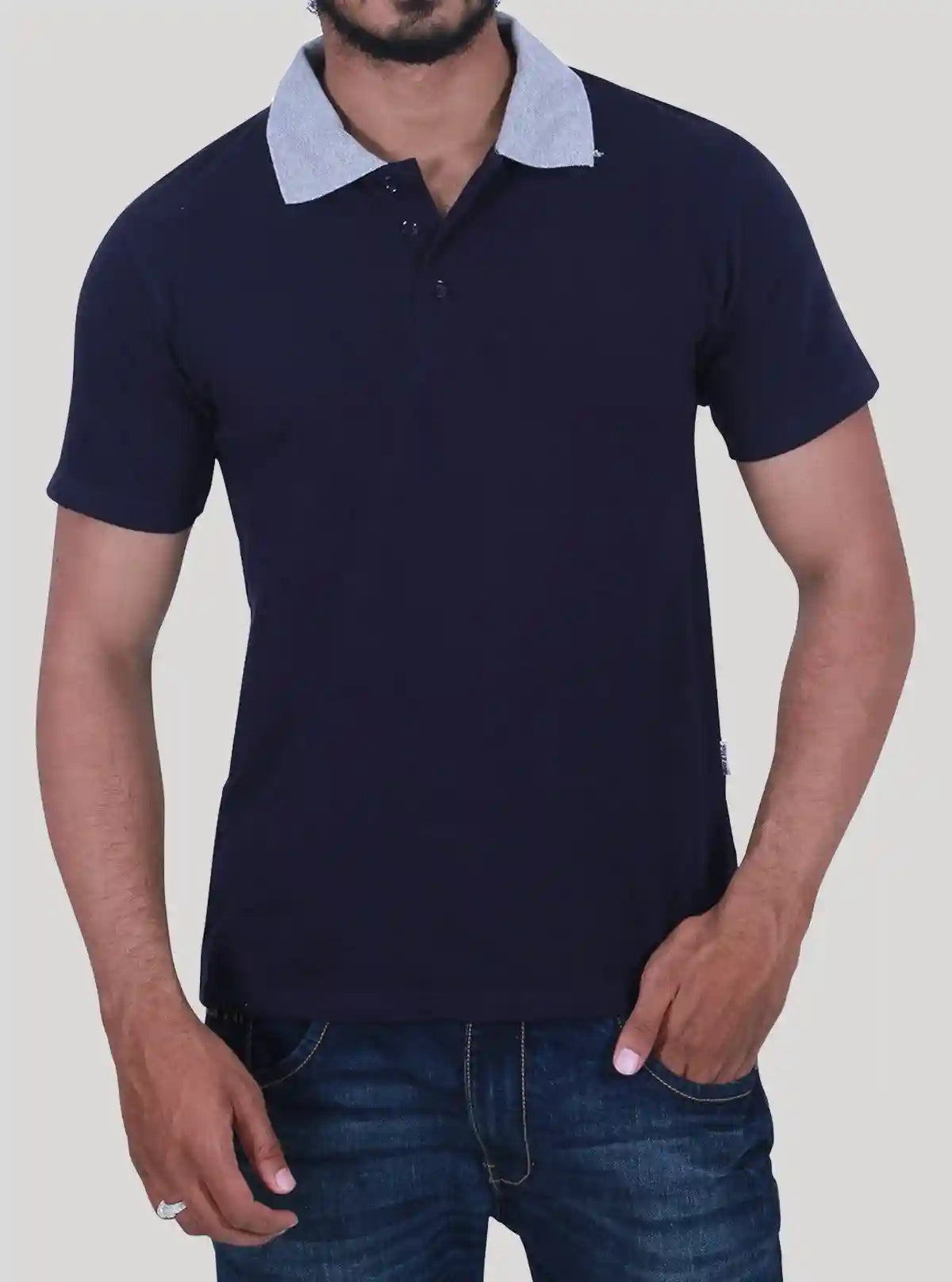 Navy Polo T-Shirt – Classic Fit Cotton Tee by Boer & Fitch | Buy Online at  Boer and Fitch