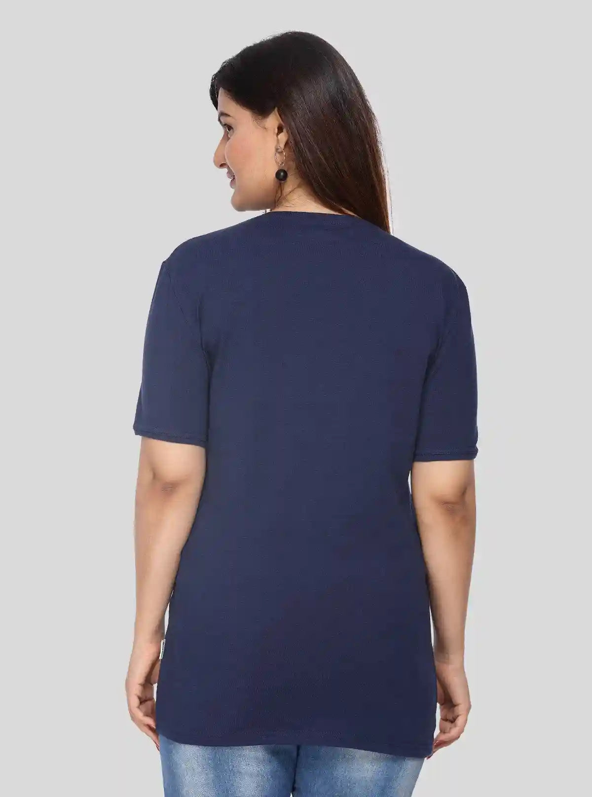 Women’s Navy Round Neck T-Shirt – Classic & Comfortable | Boer & Fitch | Buy Online at  Boer and Fitch