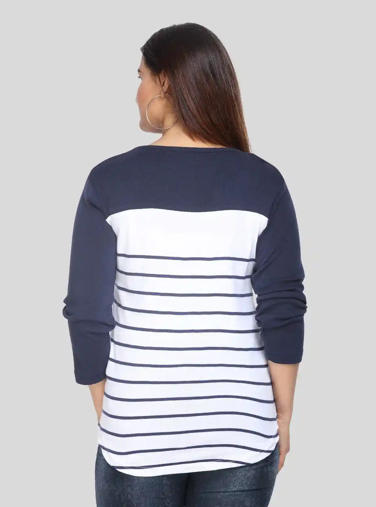 Women's White & Navy Stripe Top – Nautical-Inspired Cotton Style by Boer & Fitch | Buy Online at  Boer and Fitch