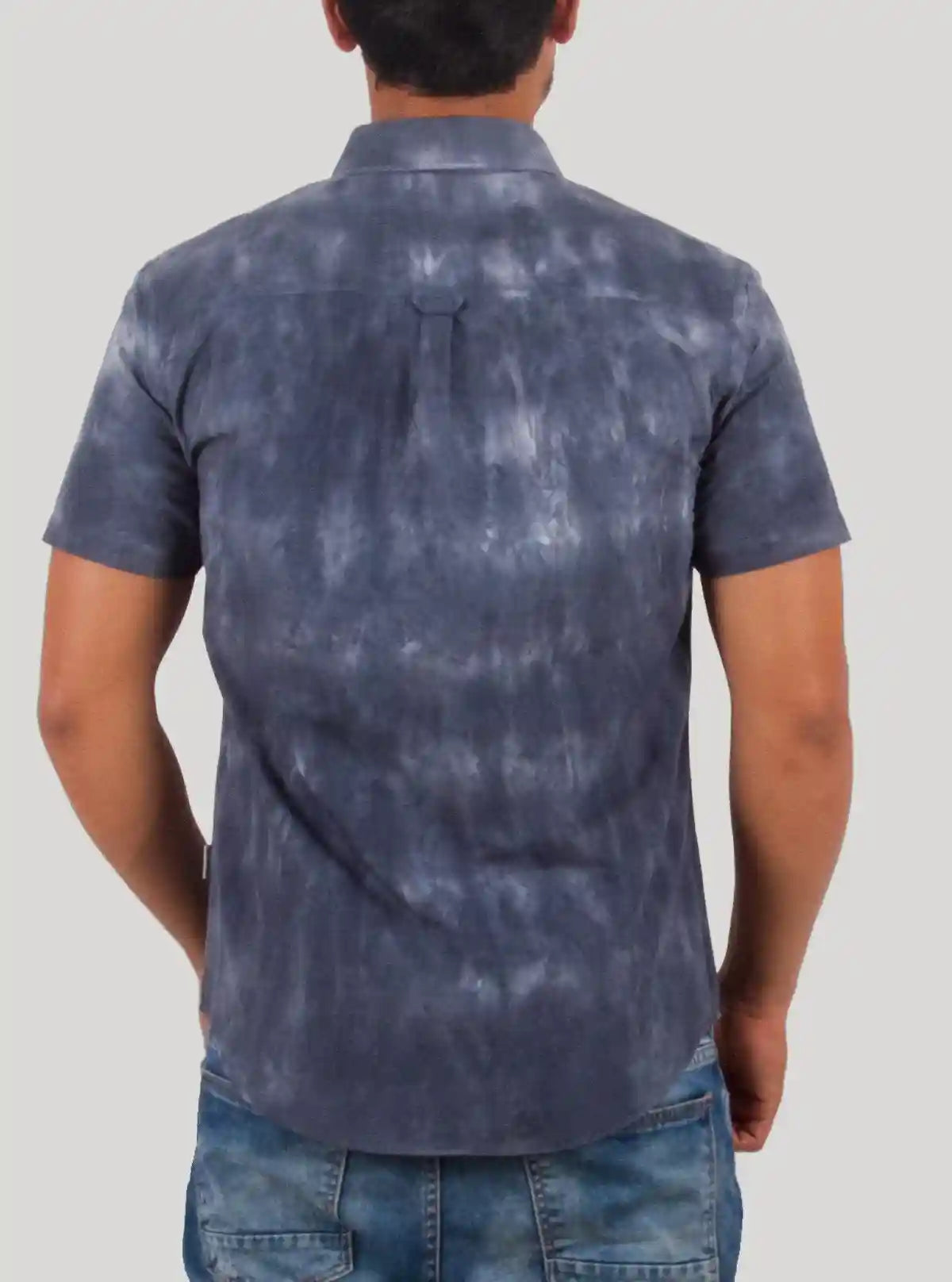 Men’s Navy Tie & Dye Half Sleeve Shirt – Trendy & Comfortable | Boer & Fitch | Buy Online at  Boer and Fitch