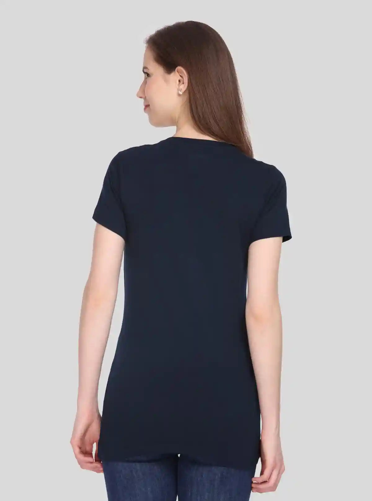 Women's Navy Crew Neck Cotton Jersey Short Sleeve T-Shirt by Boer and Fitch | Buy Online at  Boer and Fitch