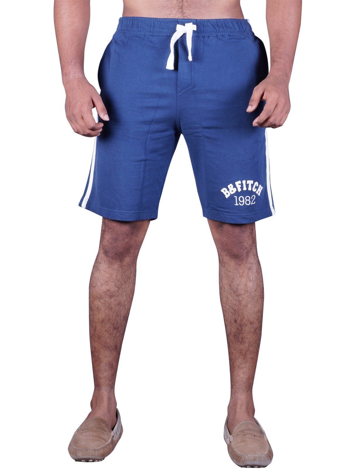 Navy Piping Fleece Shorts - Boer and Fitch