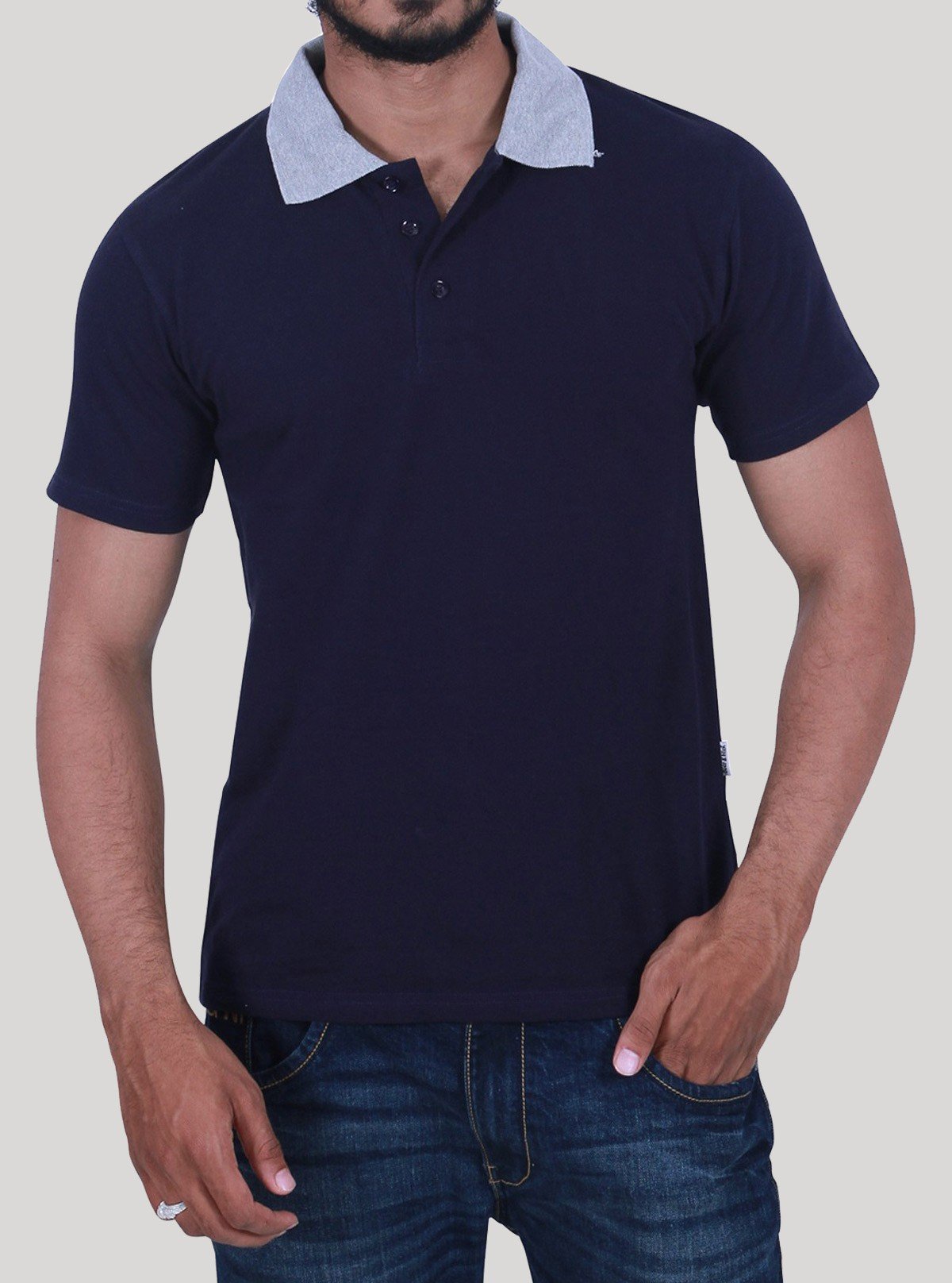 Navy Polo T-Shirt – Classic Fit Cotton Tee by Boer & Fitch - Boer and Fitch