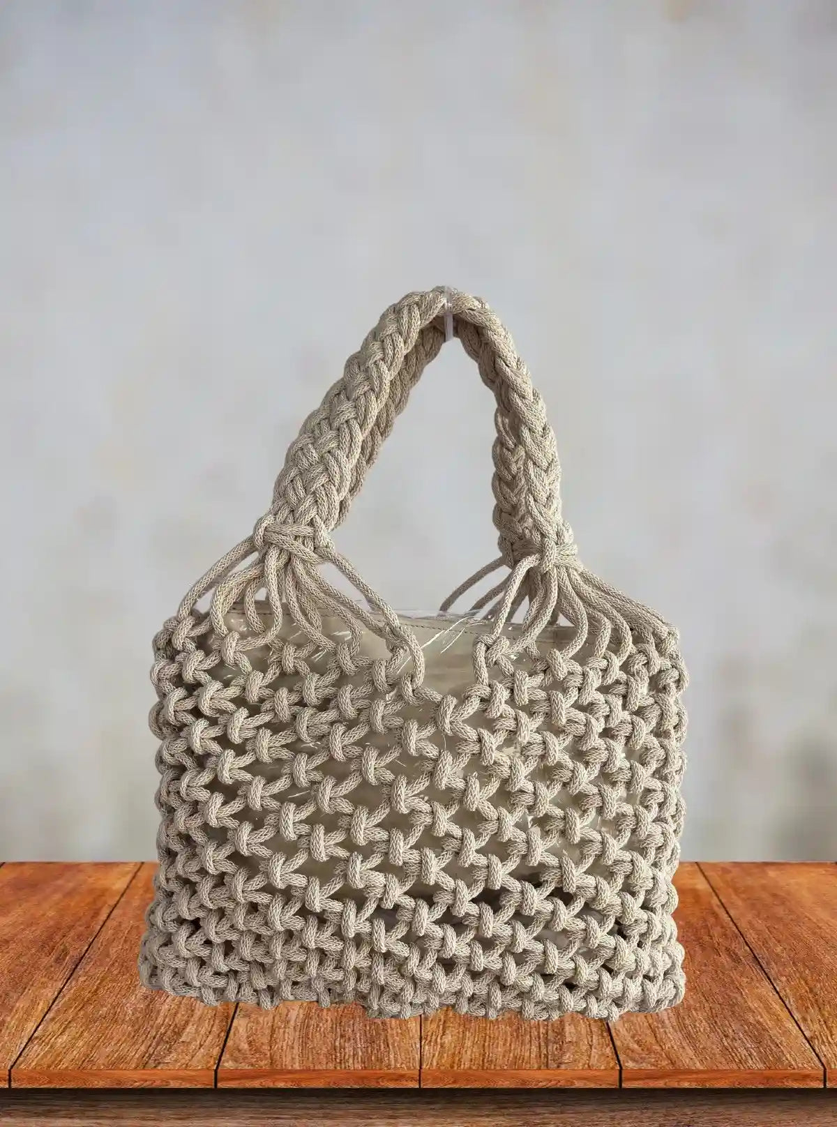 White Knitted Tote Bag for Women – Stylish & Lightweight by Boer & Fitch | Buy Online at  Boer and Fitch