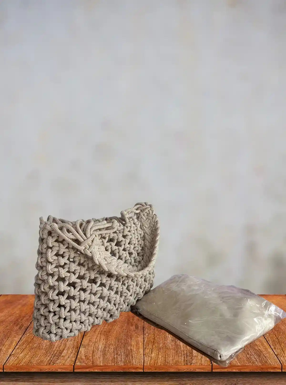 White Knitted Tote Bag for Women – Stylish & Lightweight by Boer & Fitch | Buy Online at  Boer and Fitch