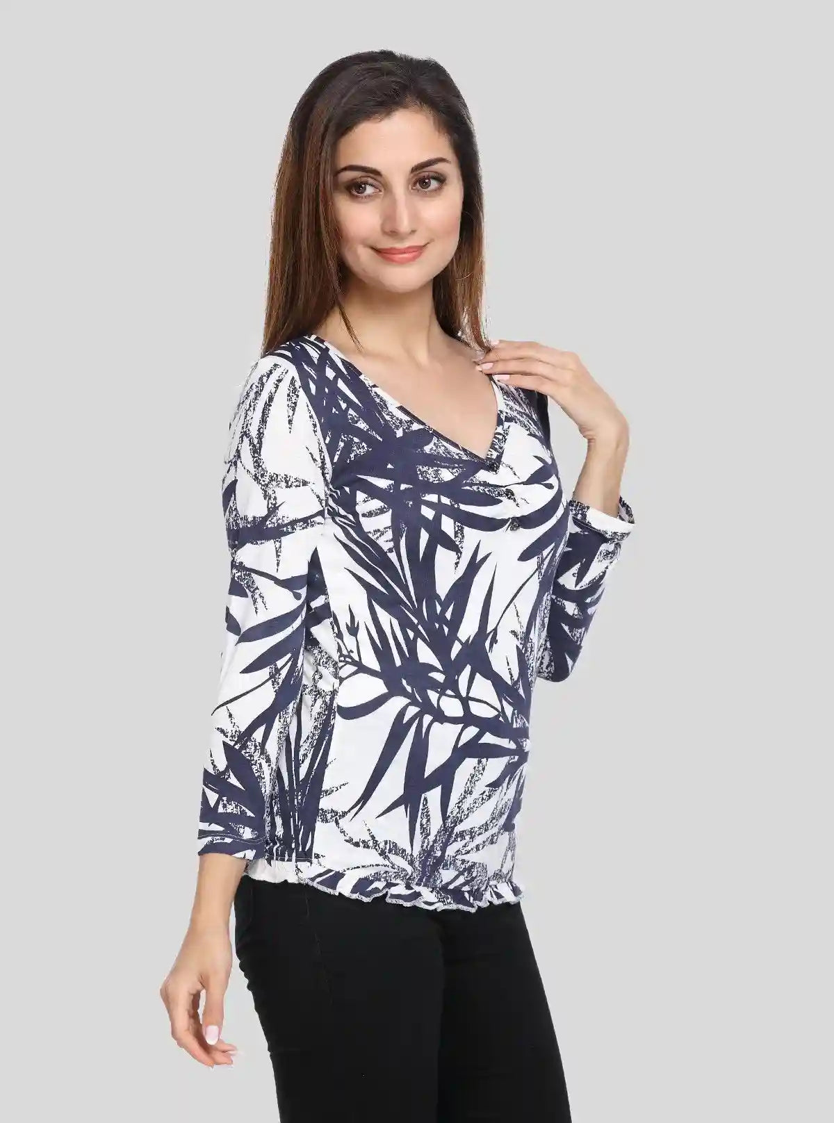 Women's Creepy Leaves Printed Top – Bold Nature-Inspired Style | Buy Online at  Boer and Fitch