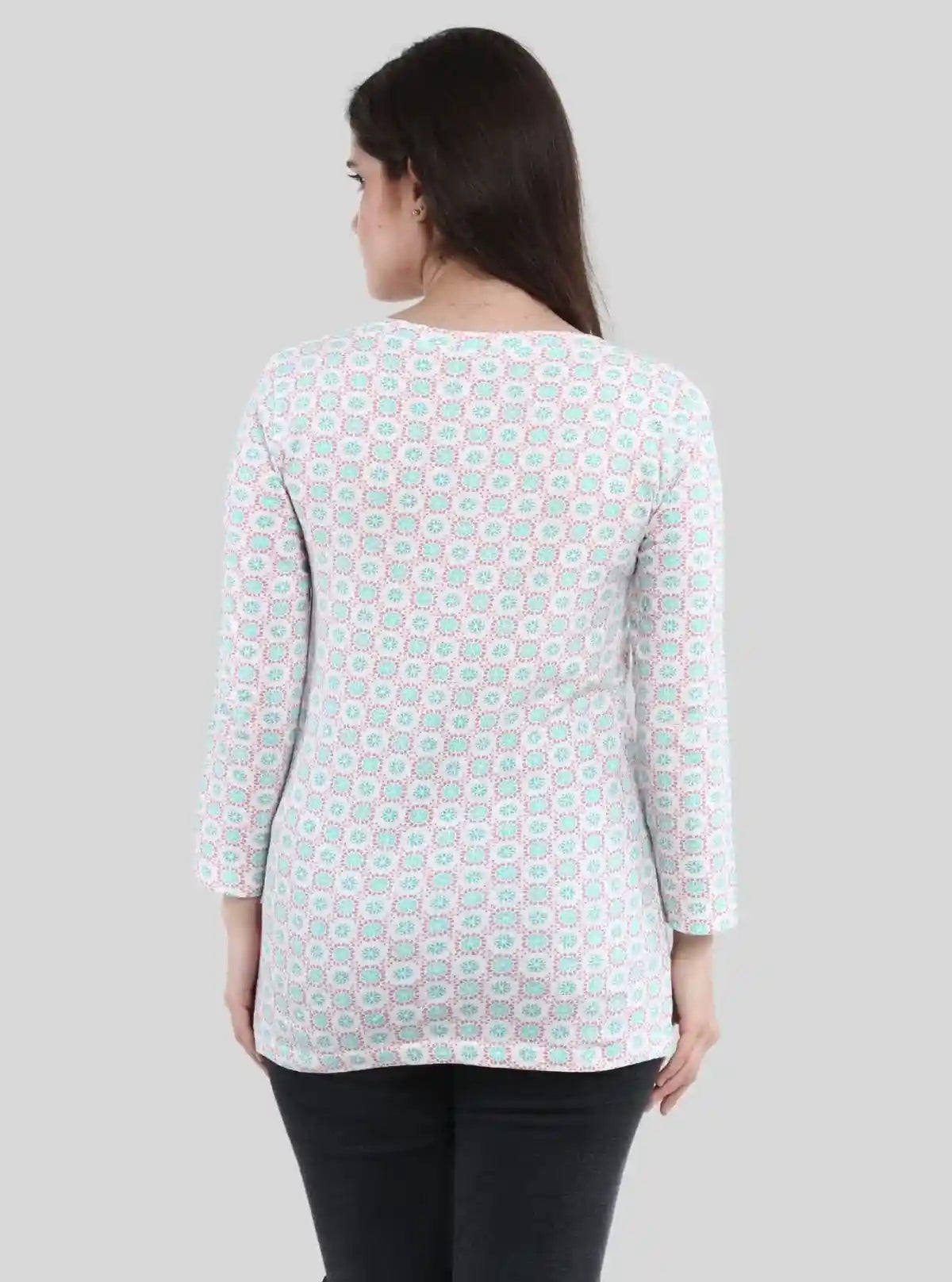 Women’s Graphic Floral Print Button Front Long Sleeve Top – Cotton Jersey Knit | Buy Online at  Boer and Fitch