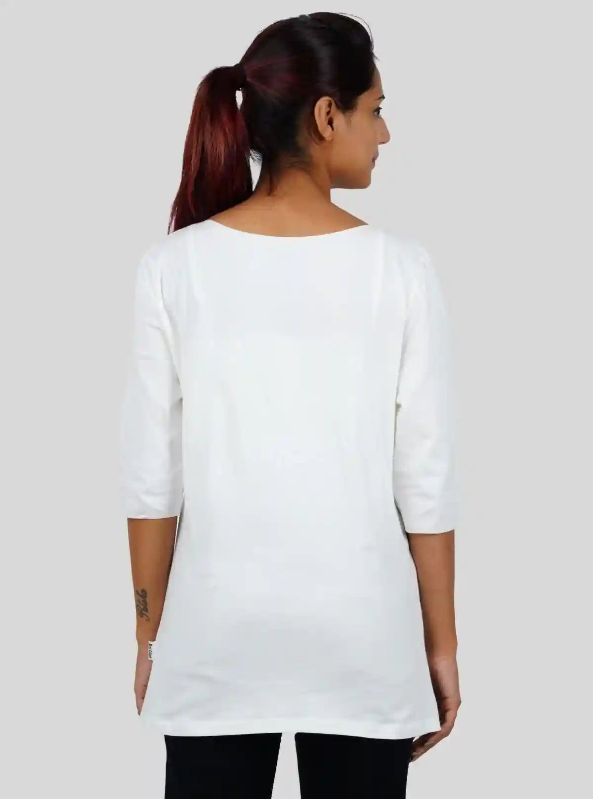 Women's White Fancy Sleeve Top – Elegant Statement in Cotton Comfort | Buy Online at  Boer and Fitch