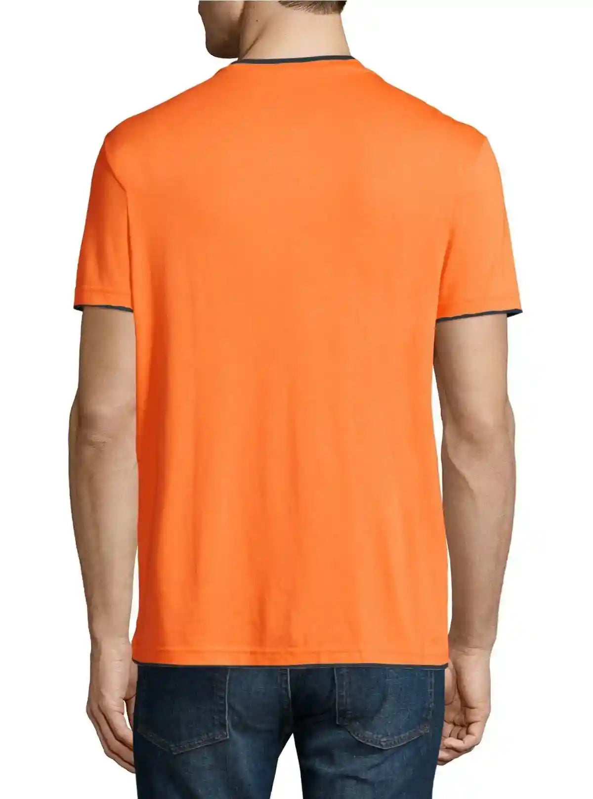 Orange V-Neck T-Shirt for Men – Casual & Stylish by Boer and Fitch | Buy Online at  Boer and Fitch