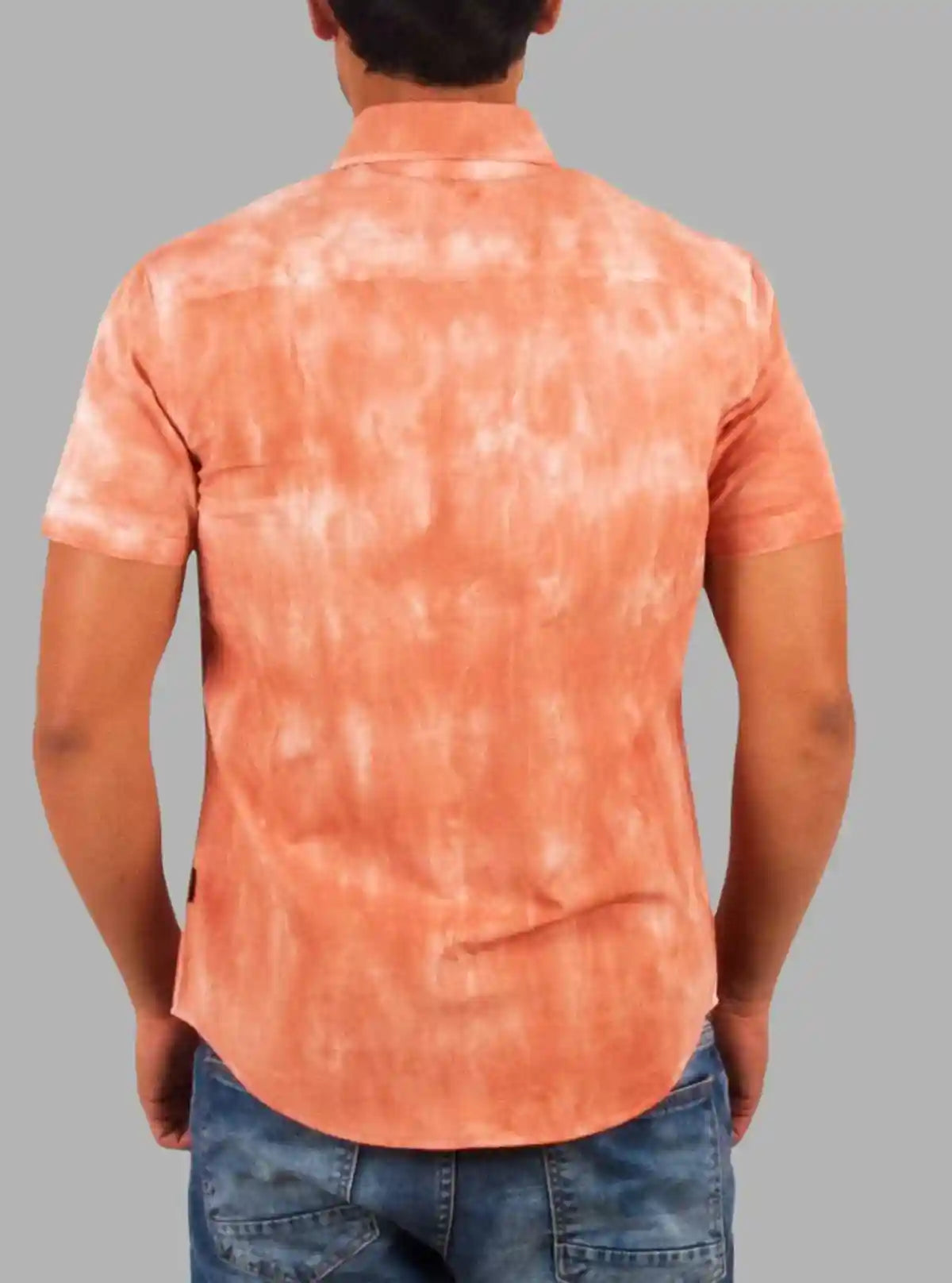 Men’s Orange Tie & Dye Half Sleeve Shirt – Trendy & Comfortable | Boer & Fitch | Buy Online at  Boer and Fitch