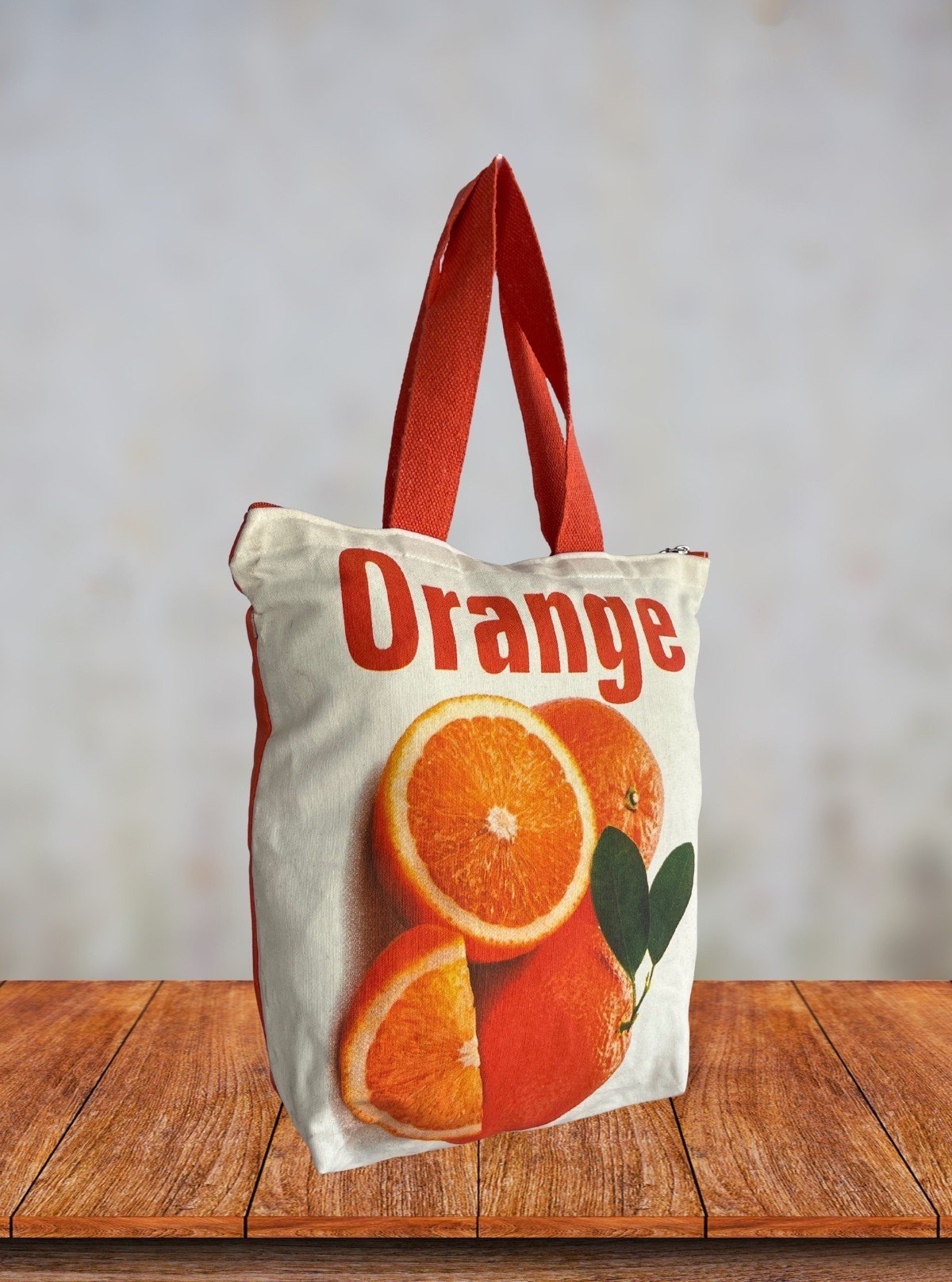 Orange Printed Canvas Tote Bag – Vibrant Everyday Carry by Boer and Fitch - Boer and Fitch