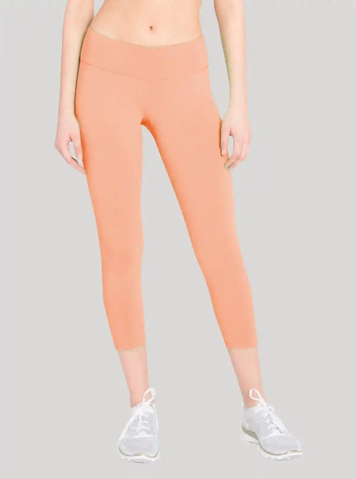 Women’s Orange Cotton Elastane Knit Capri – Vibrant Style & Stretch Comfort | Buy Online at  Boer and Fitch