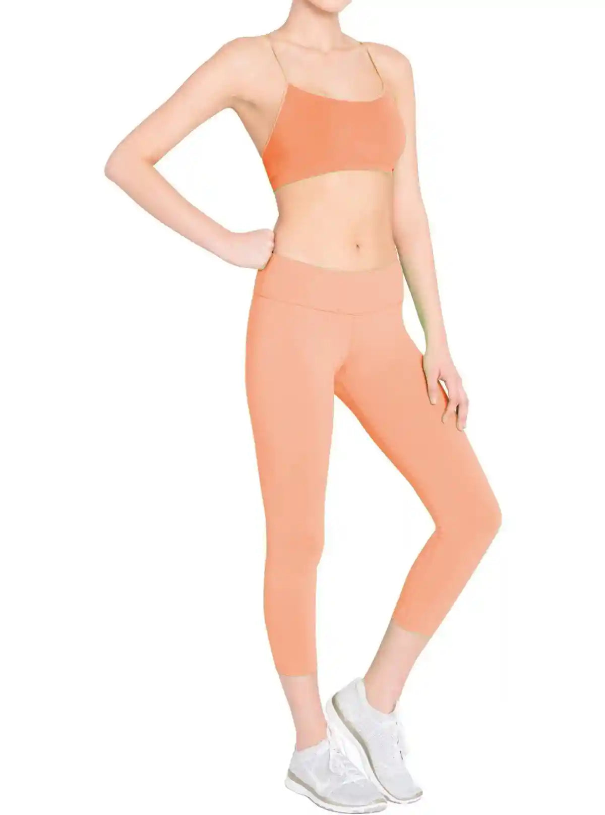 Women’s Orange Cotton Elastane Knit Capri – Vibrant Style & Stretch Comfort | Buy Online at  Boer and Fitch