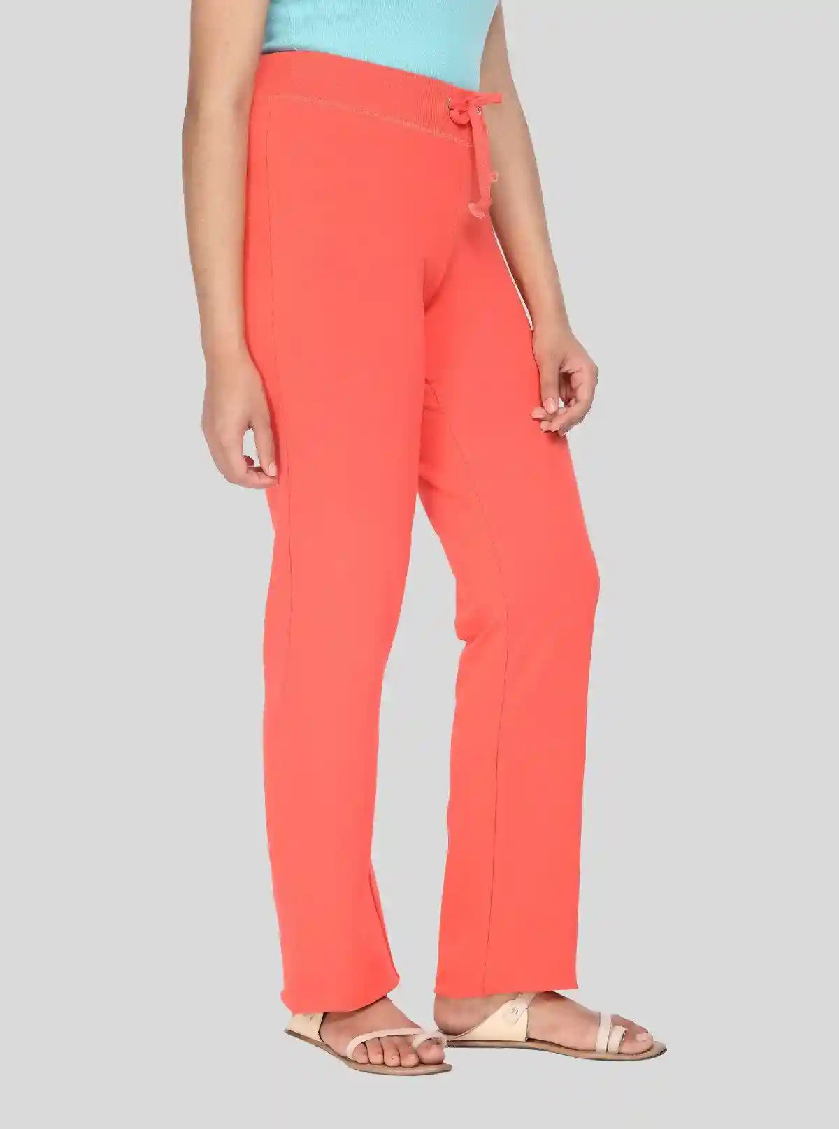 Women’s Orange Relaxed Fit Trouser in Cotton Elastane Jersey Knit | Buy Online at  Boer and Fitch