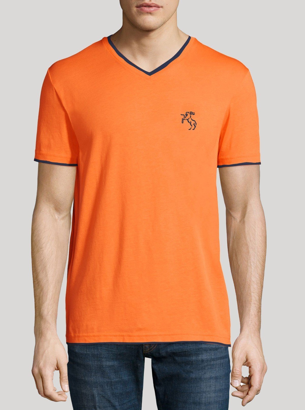 Orange V - Neck T-Shirt for Men – Casual & Stylish by Boer and Fitch - Boer and Fitch