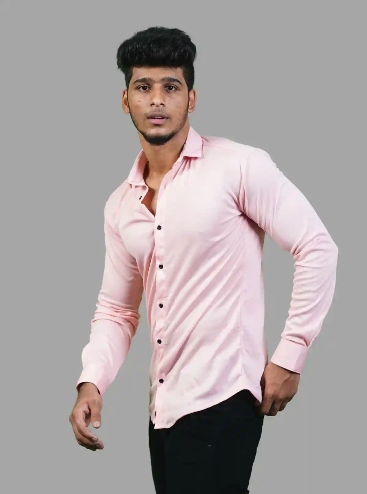Men's Light Pink Long Sleeve Poly Shirt – Soft Elegance by Boer and Fitch from Boer and Fitch | Buy Online at gep32c-qs.myshopify.com