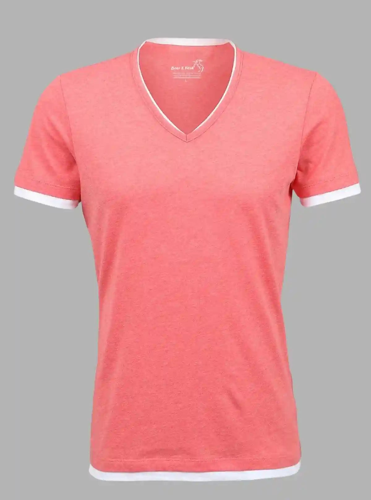 Pink V-Neck T-Shirt for Men – Stylish Casual Cotton Tee by Boer and Fitch | Buy Online at  Boer and Fitch