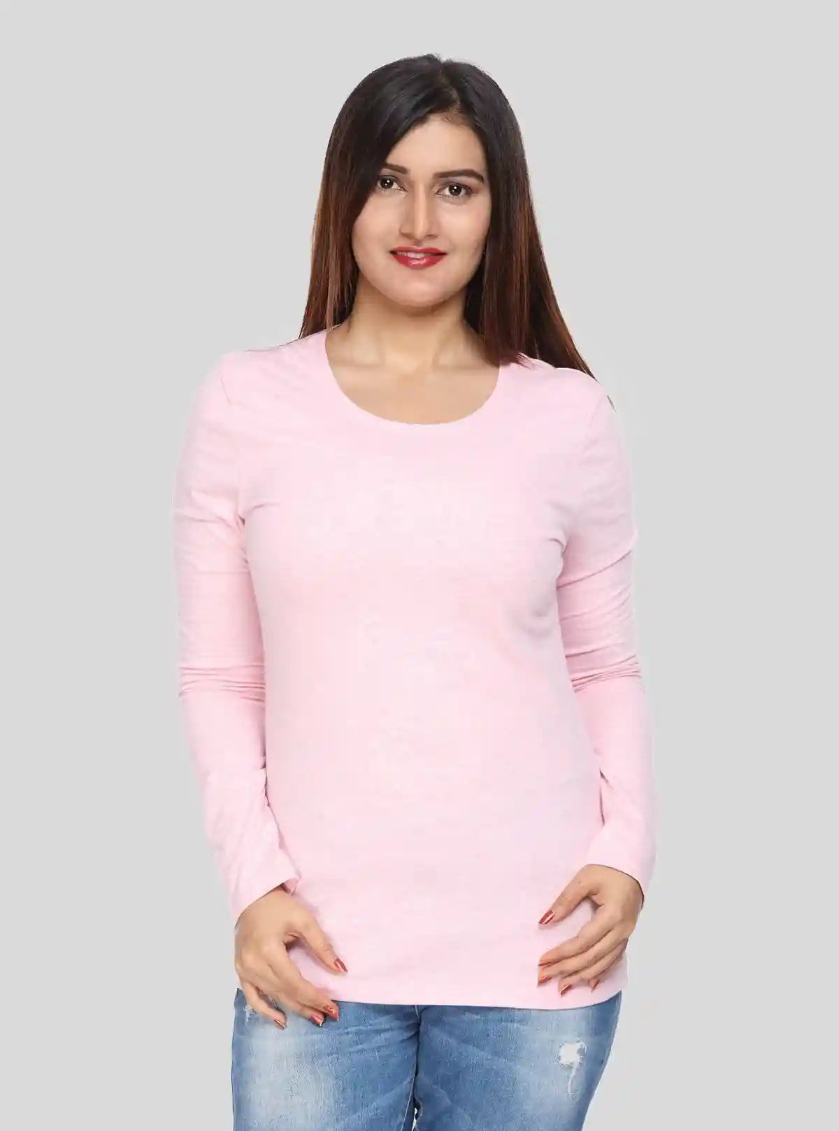 Women's Plain Baby Pink Top – Soft Cotton Casual Essential by Boer & Fitch | Buy Online at  Boer and Fitch