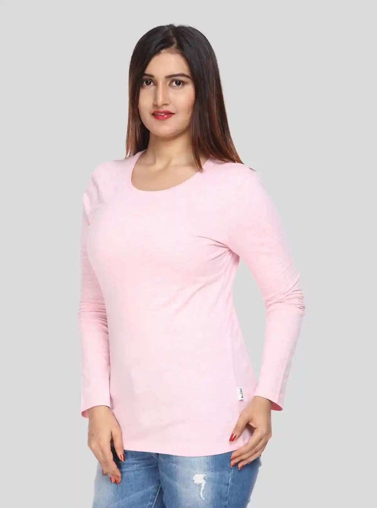 Women's Plain Baby Pink Top – Soft Cotton Casual Essential by Boer & Fitch | Buy Online at  Boer and Fitch
