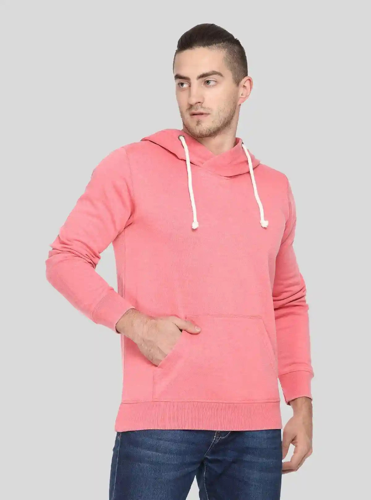 Men’s Pink Garment Dyed Sweatshirt – Soft-Tone Streetwear Classic | Buy Online at  Boer and Fitch