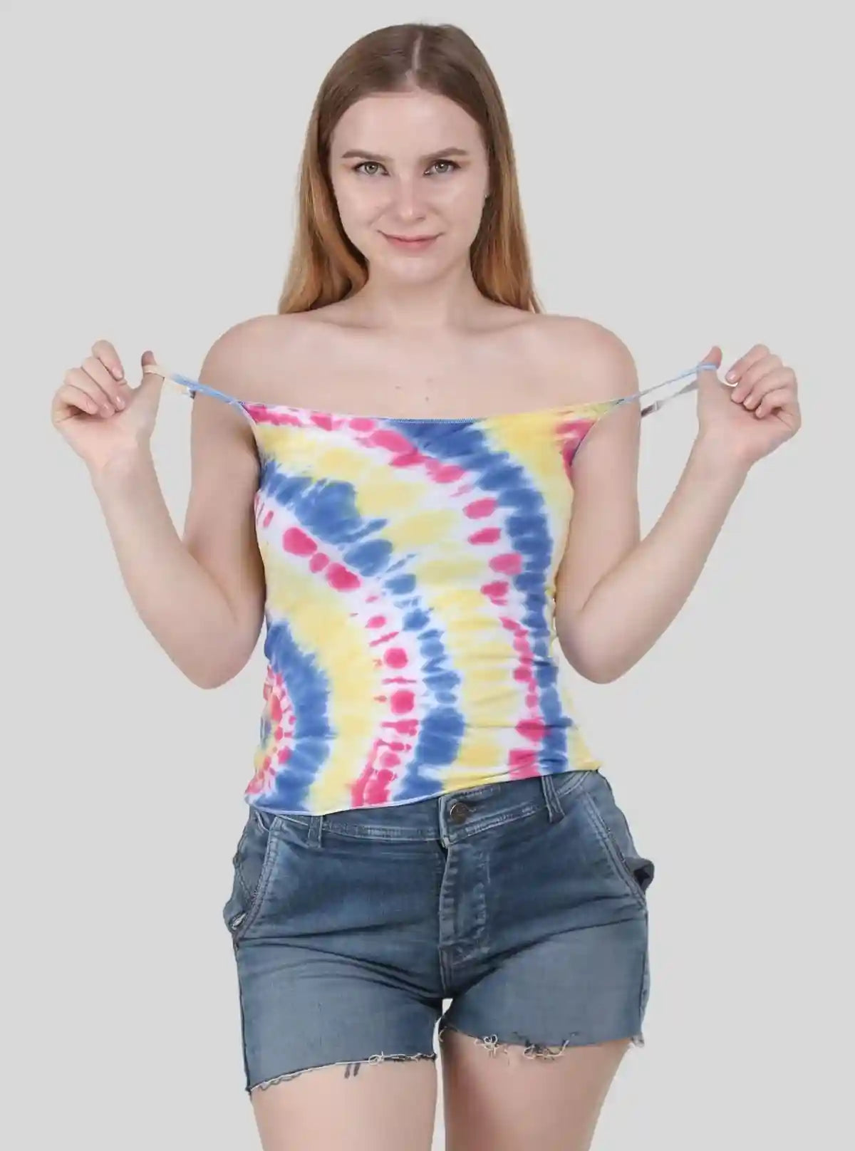Women Pink Tie-Dye Spaghetti Top | Buy Online at  Boer and Fitch