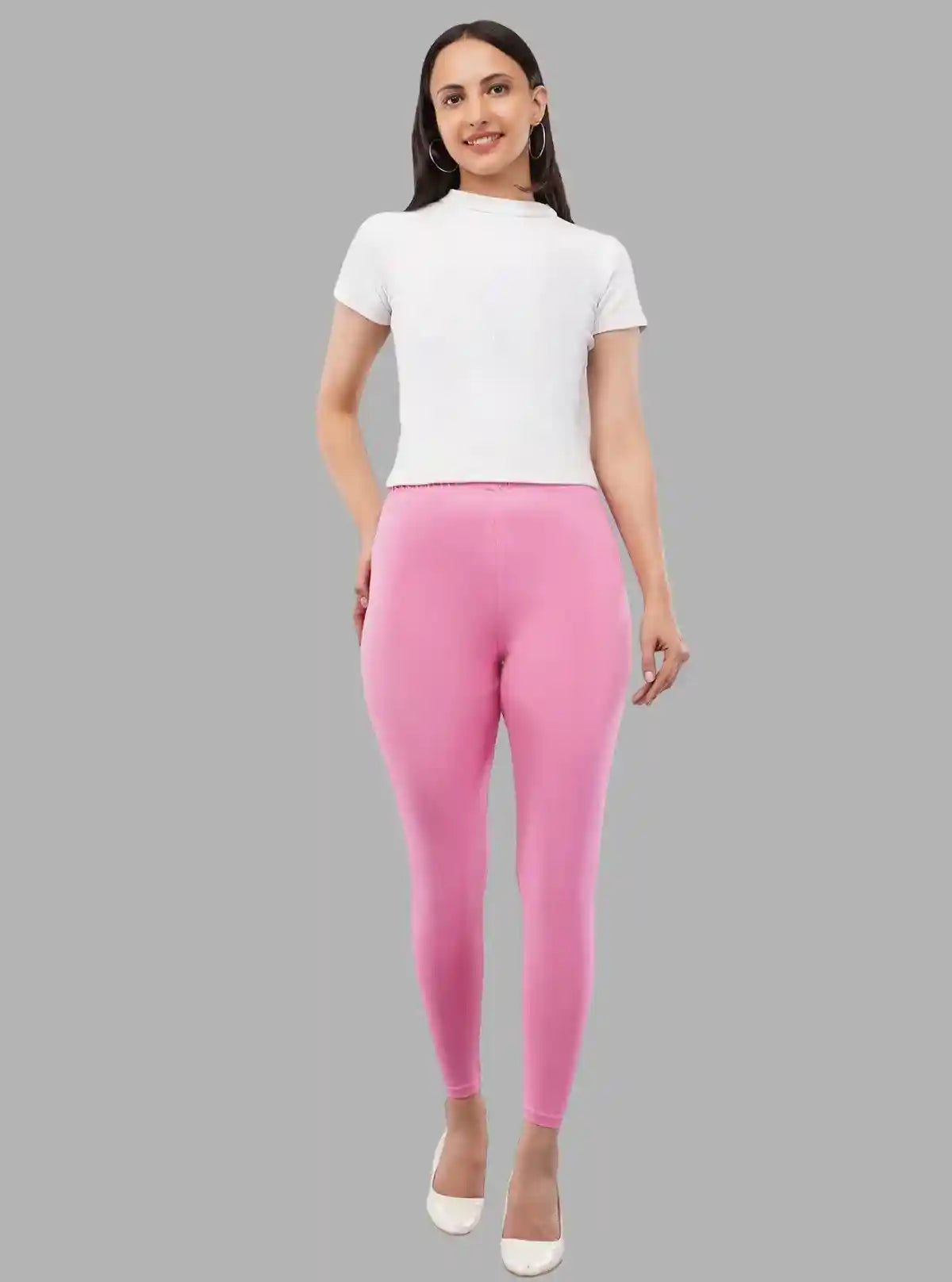 Women's Dark Pink Ankle Legging – Soft Cotton Elastane Jersey by Boer & Fitch | Buy Online at  Boer and Fitch