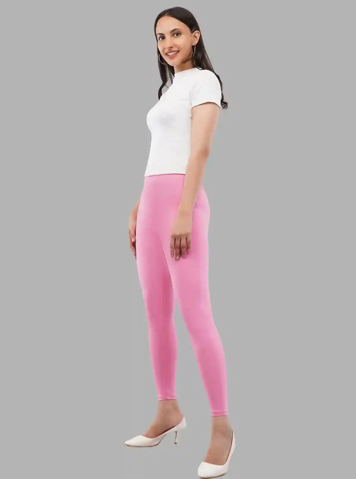 Women's Dark Pink Ankle Legging – Soft Cotton Elastane Jersey by Boer & Fitch | Buy Online at  Boer and Fitch