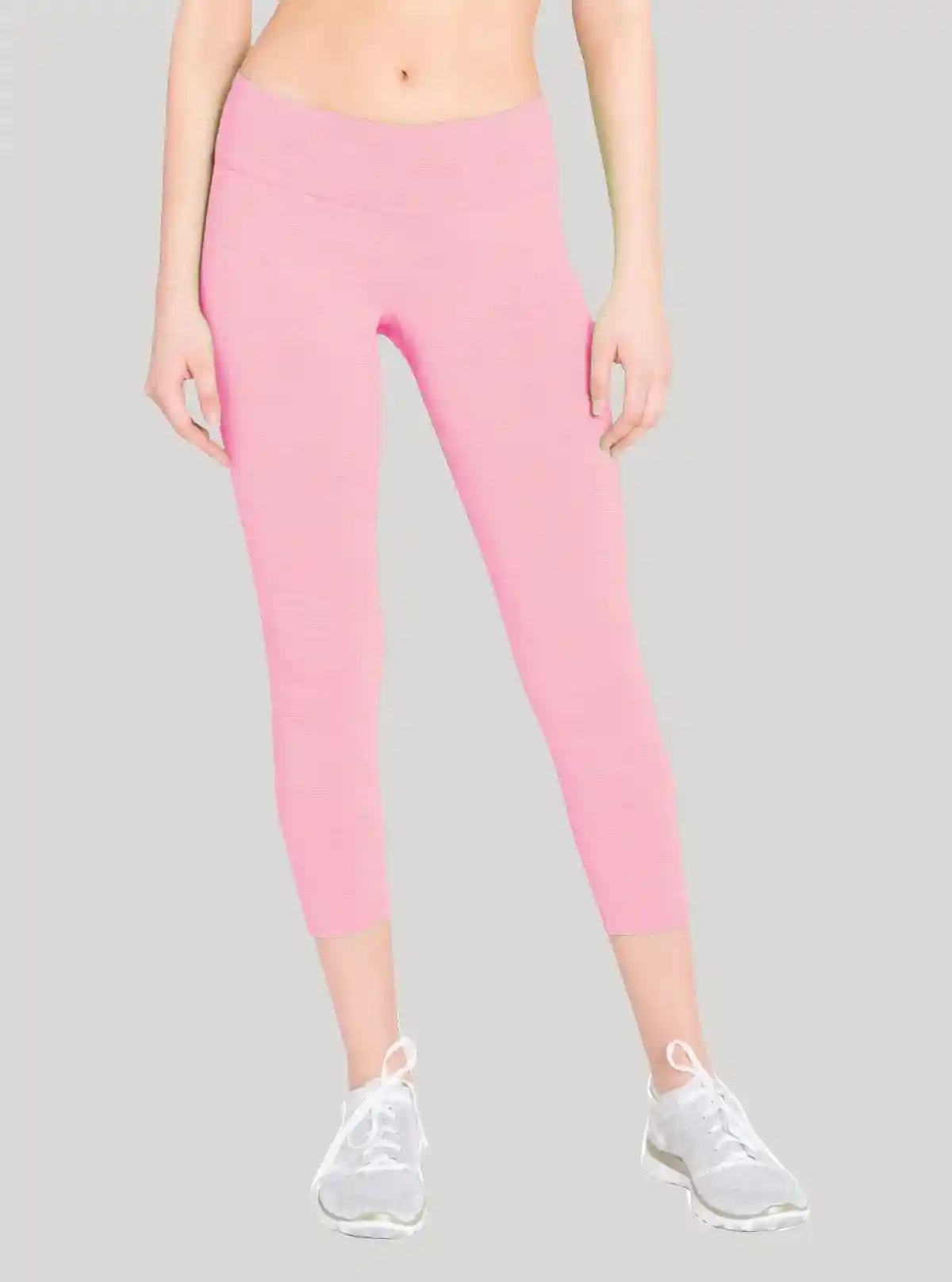 Women’s Pink Cotton Elastane Knit Capri – Soft Stretch & Feminine Style | Buy Online at  Boer and Fitch