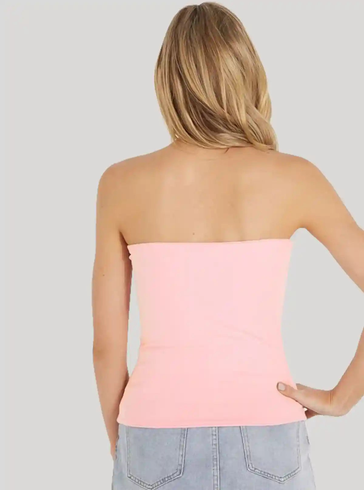 Women’s Pink Tube Top in Cotton Elastane – Soft, Stretchable & Chic | Buy Online at  Boer and Fitch