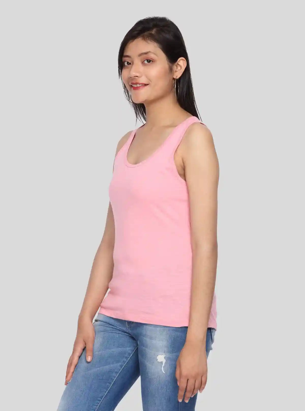 Women’s Solid Pink Sleeveless Top – Boer and Fitch | Buy Online at  Boer and Fitch