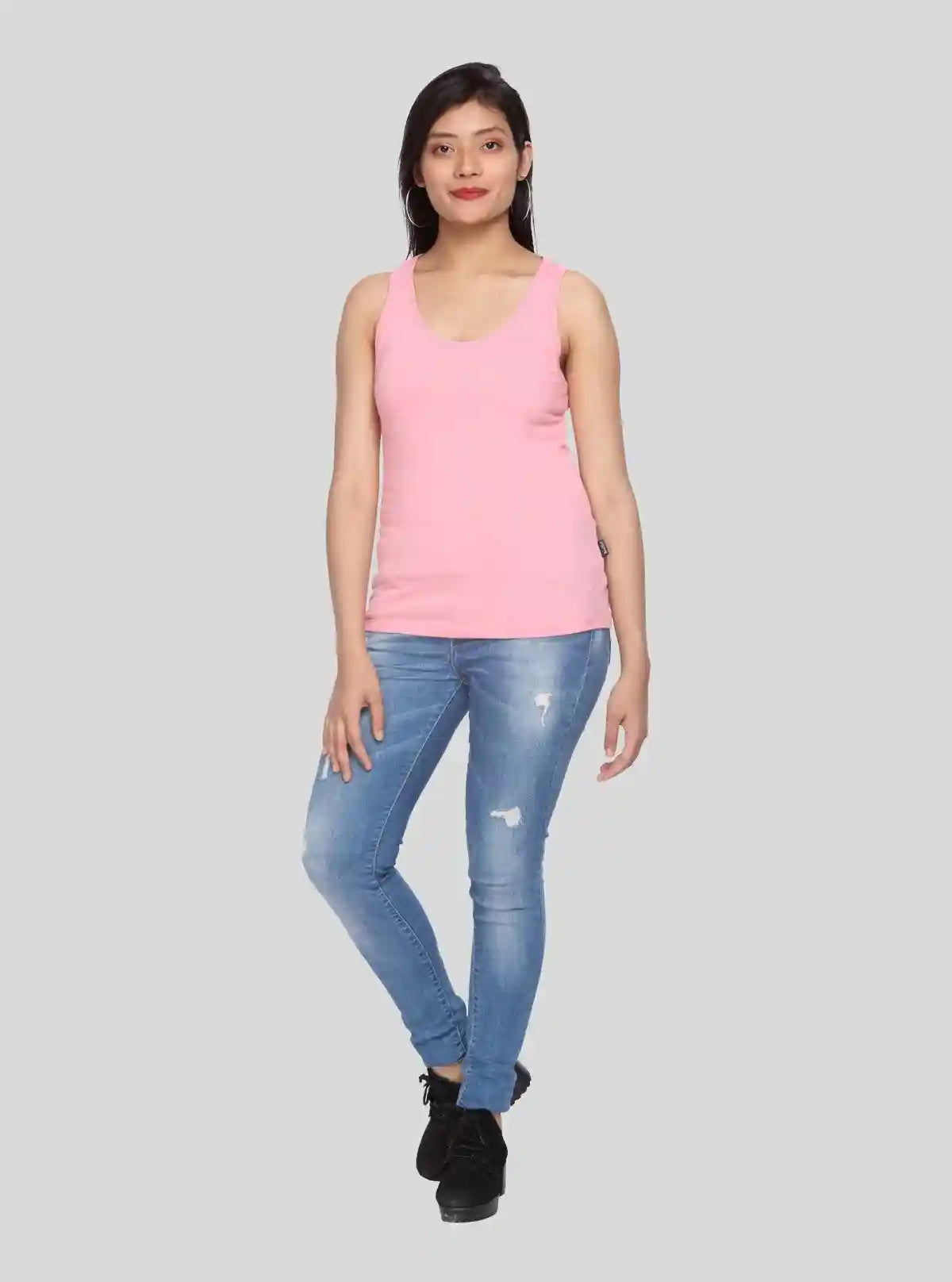 Women’s Solid Pink Sleeveless Top – Boer and Fitch | Buy Online at  Boer and Fitch