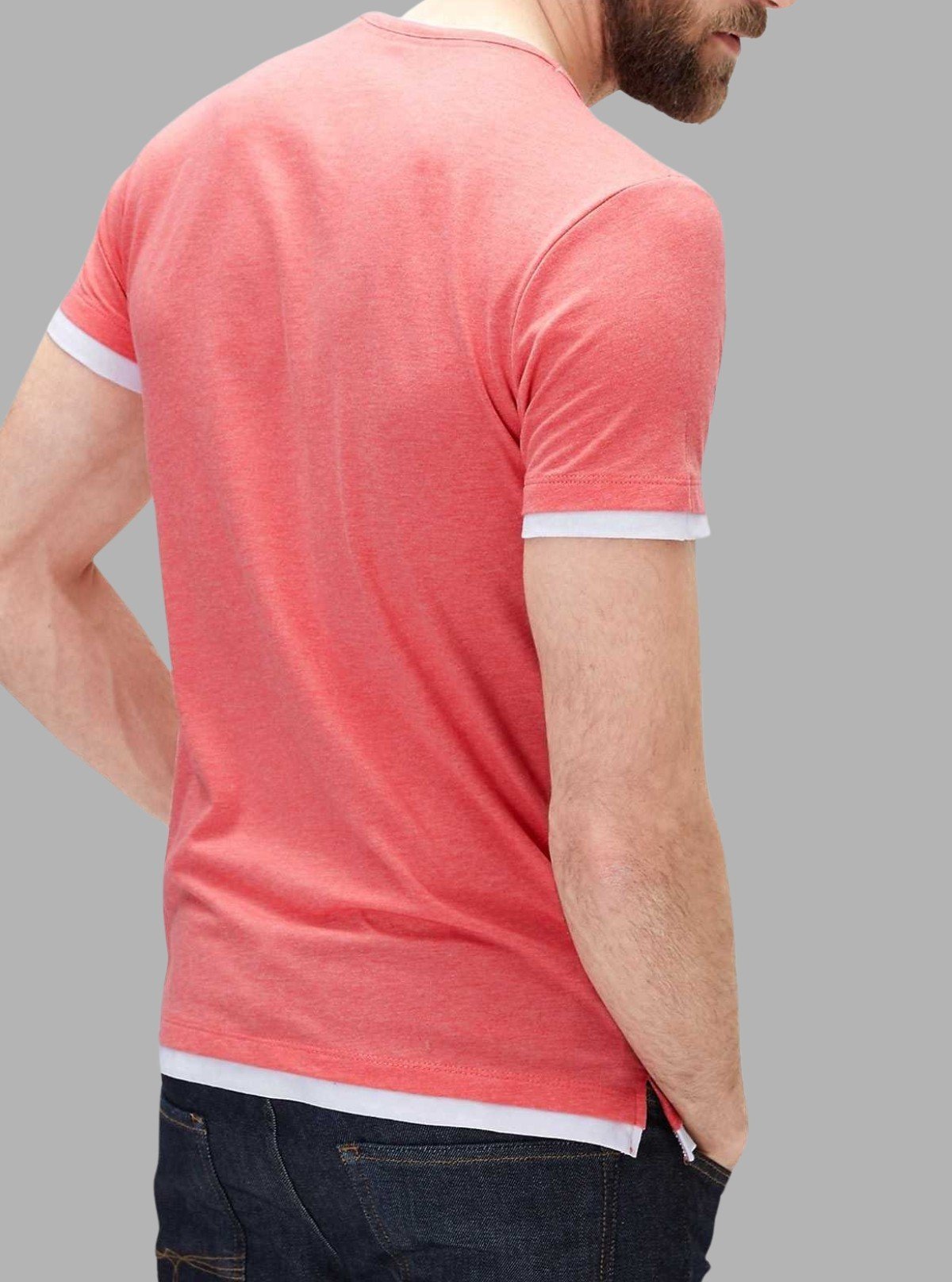Pink V - Neck T-Shirt for Men – Stylish Casual Cotton Tee by Boer and Fitch - Boer and Fitch