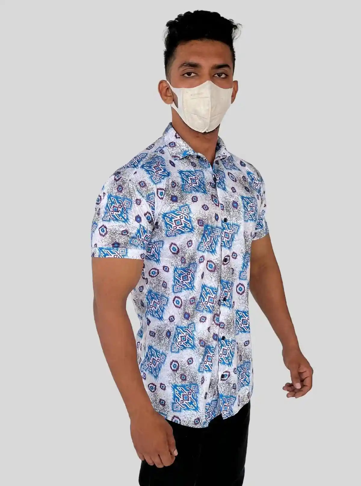 Men's Elegant Textured Printed Poly Shirt – Refined & Modern by Boer and Fitch from Boer and Fitch | Buy Online at gep32c-qs.myshopify.com